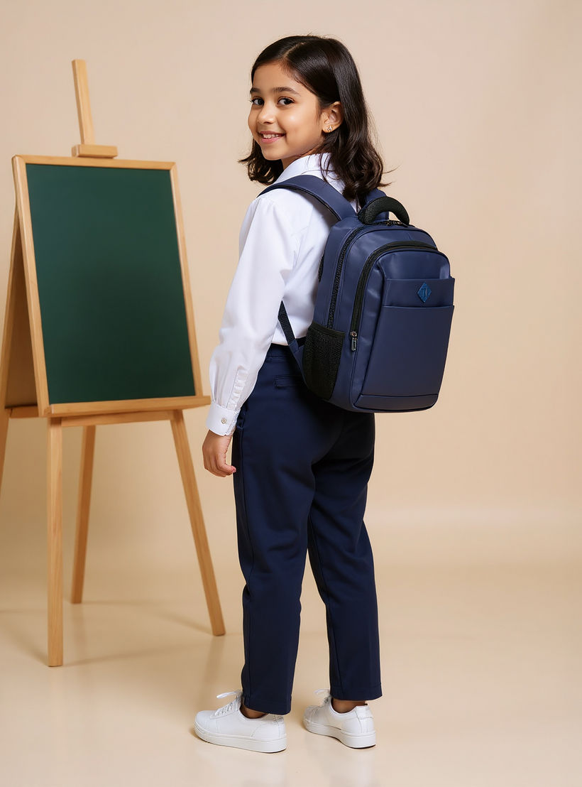 شنطة ظهر سادة 18 بوصة بحمّالات قابلة للتعديل وسحّاب إغلاق - 46x32x18 سم-school-bagsandbackpacks-backpacks-image-2