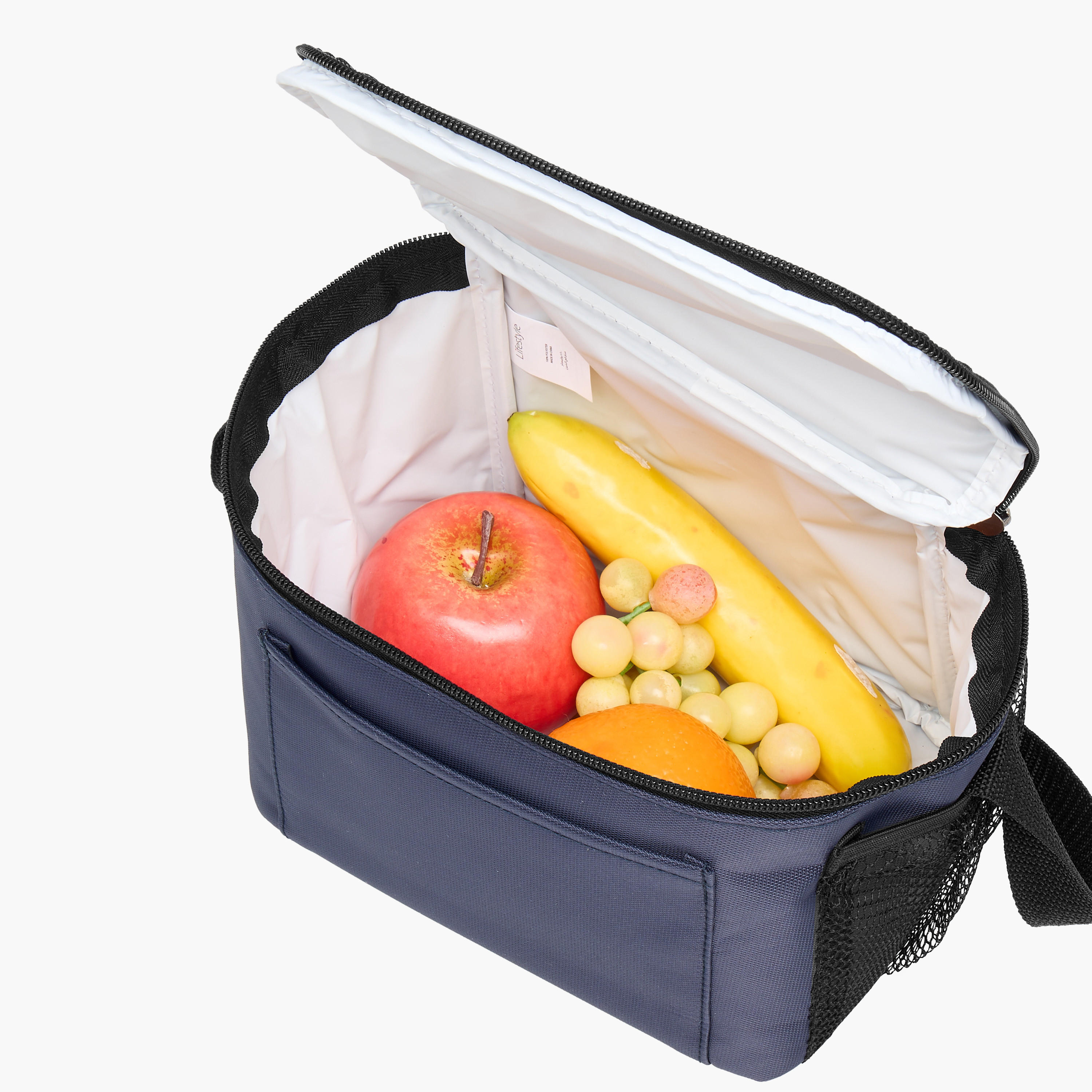 Solid Lunch Bag with Zip Closure and Strap-school-lunchessentials-lunchbags-image-4