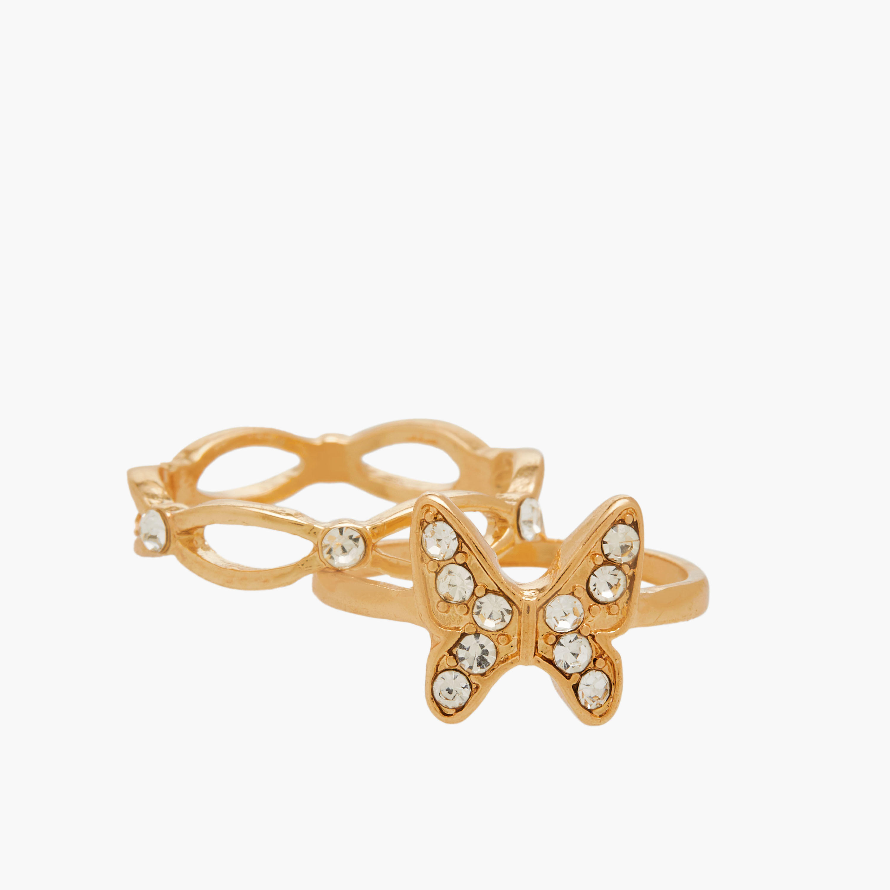 خواتم ميتاليك متنوعة - طقم من 5 قطع-women-watchesandjewellery-jewellery-rings-image-3