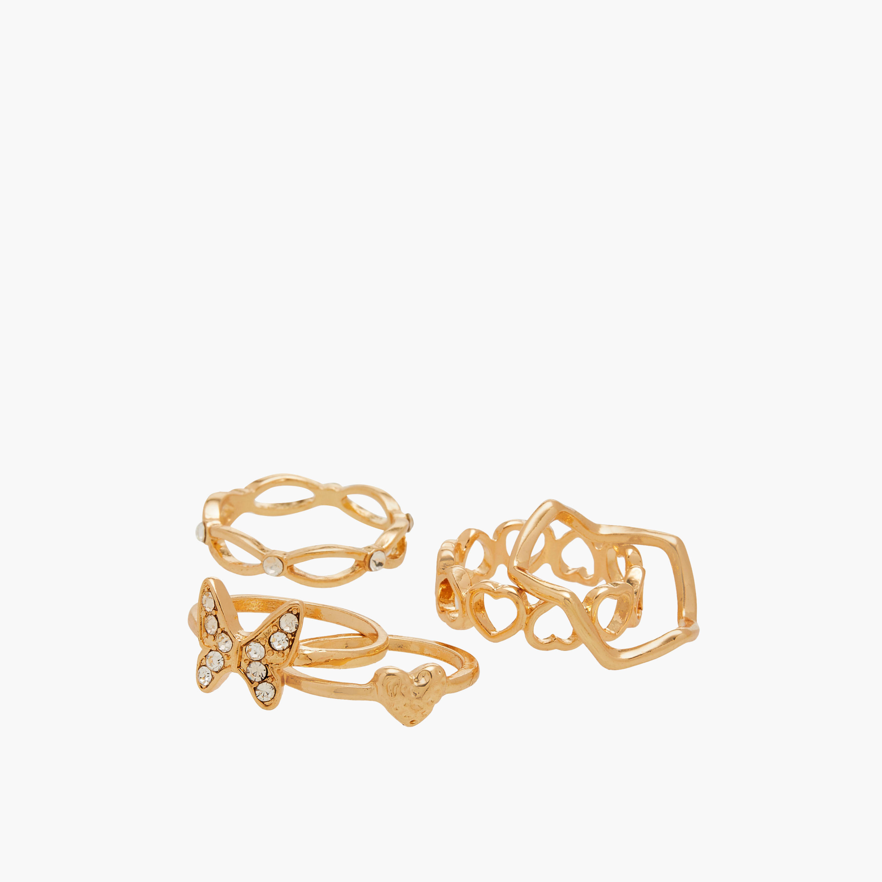 Assorted Metallic Ring - Set of 5-women-watchesandjewellery-jewellery-rings-image-2