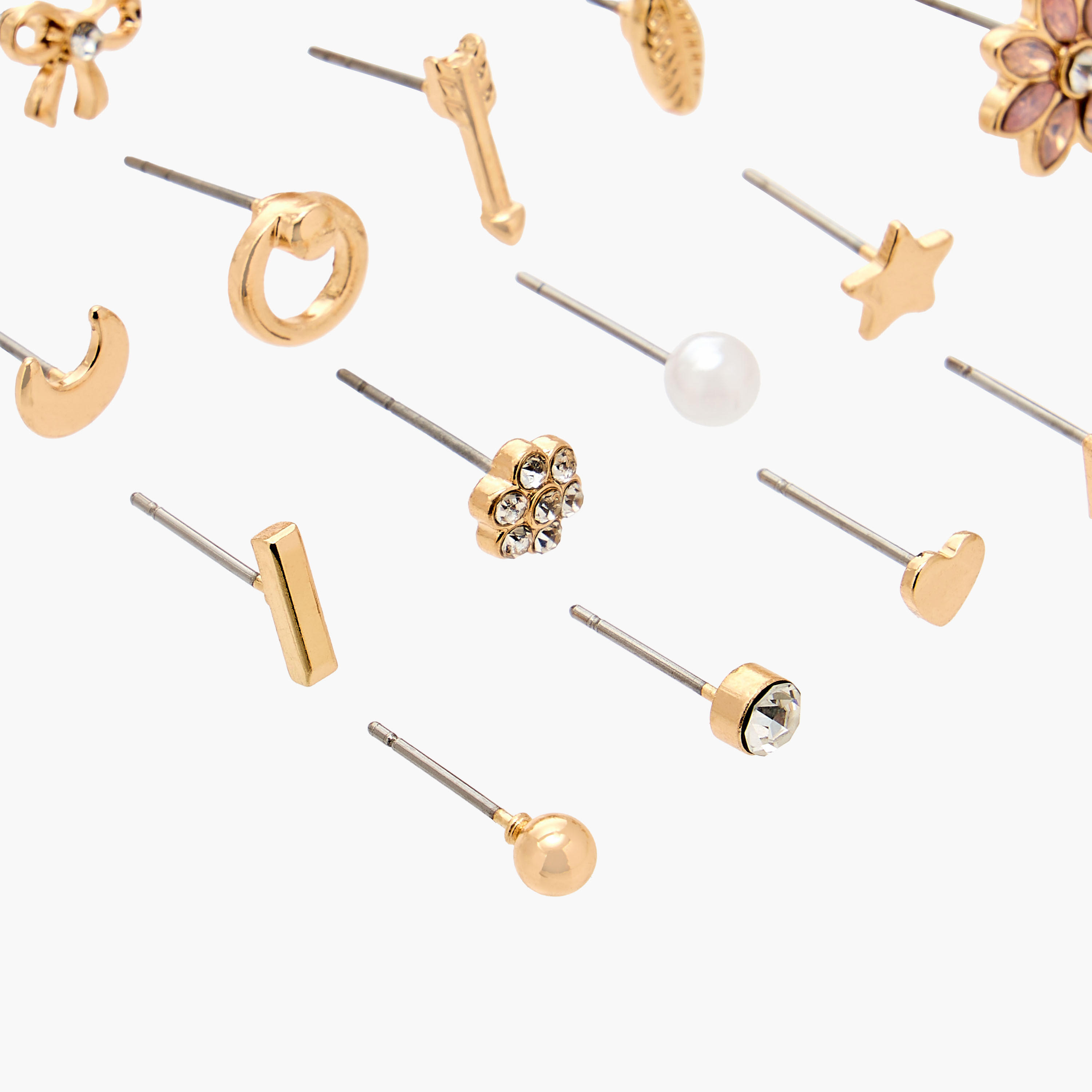 حلقان متنوعة بمكبس إغلاق خلفي - طقم من 20 زوج-women-watchesandjewellery-jewellery-earrings-image-3