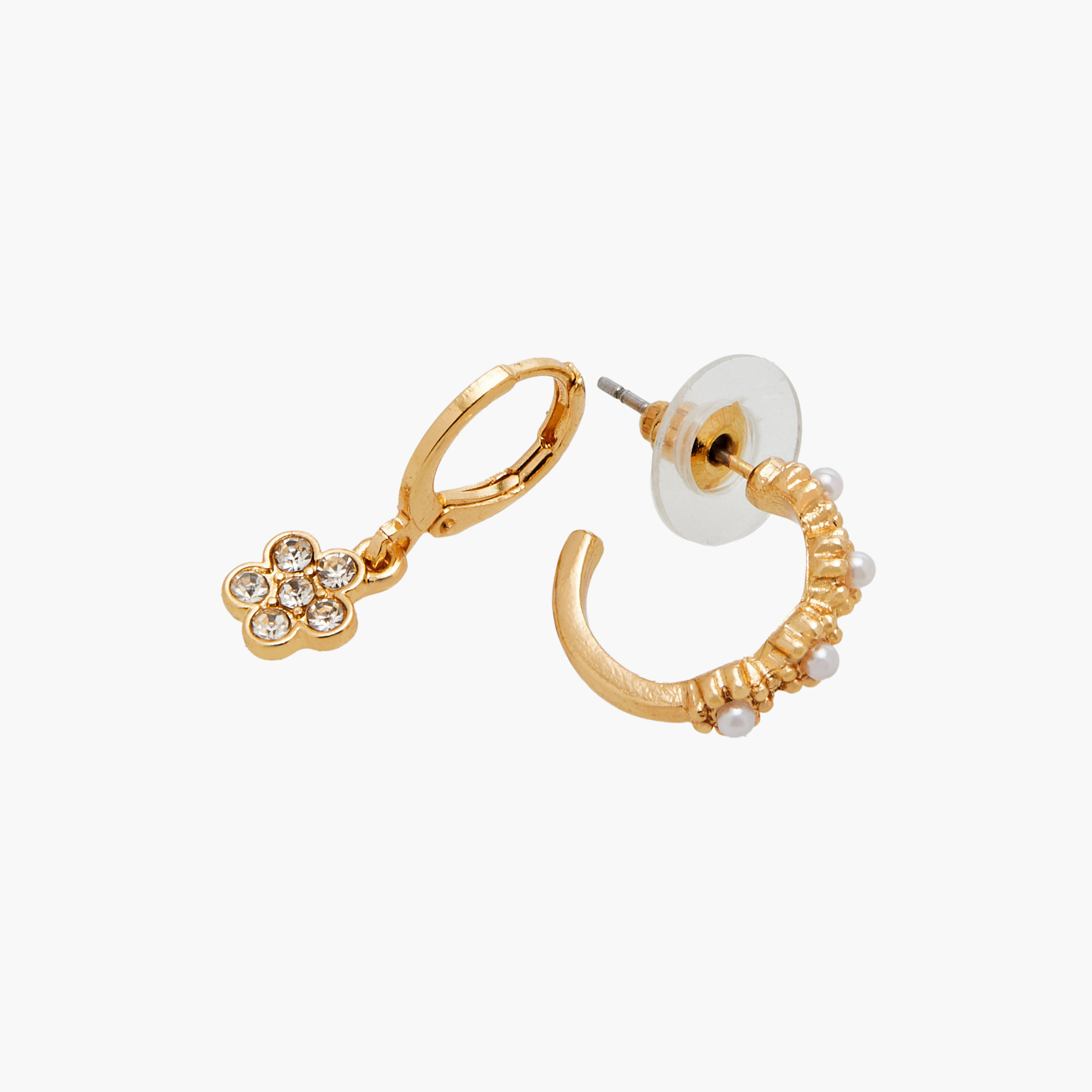 حلقان مزينة بمكبس إغلاق خلفي - طقم من 9 أزواج-women-watchesandjewellery-jewellery-earrings-image-4