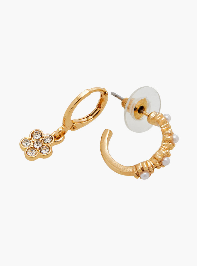 حلقان مزينة بمكبس إغلاق خلفي - طقم من 9 أزواج-women-watchesandjewellery-jewellery-earrings-image-4
