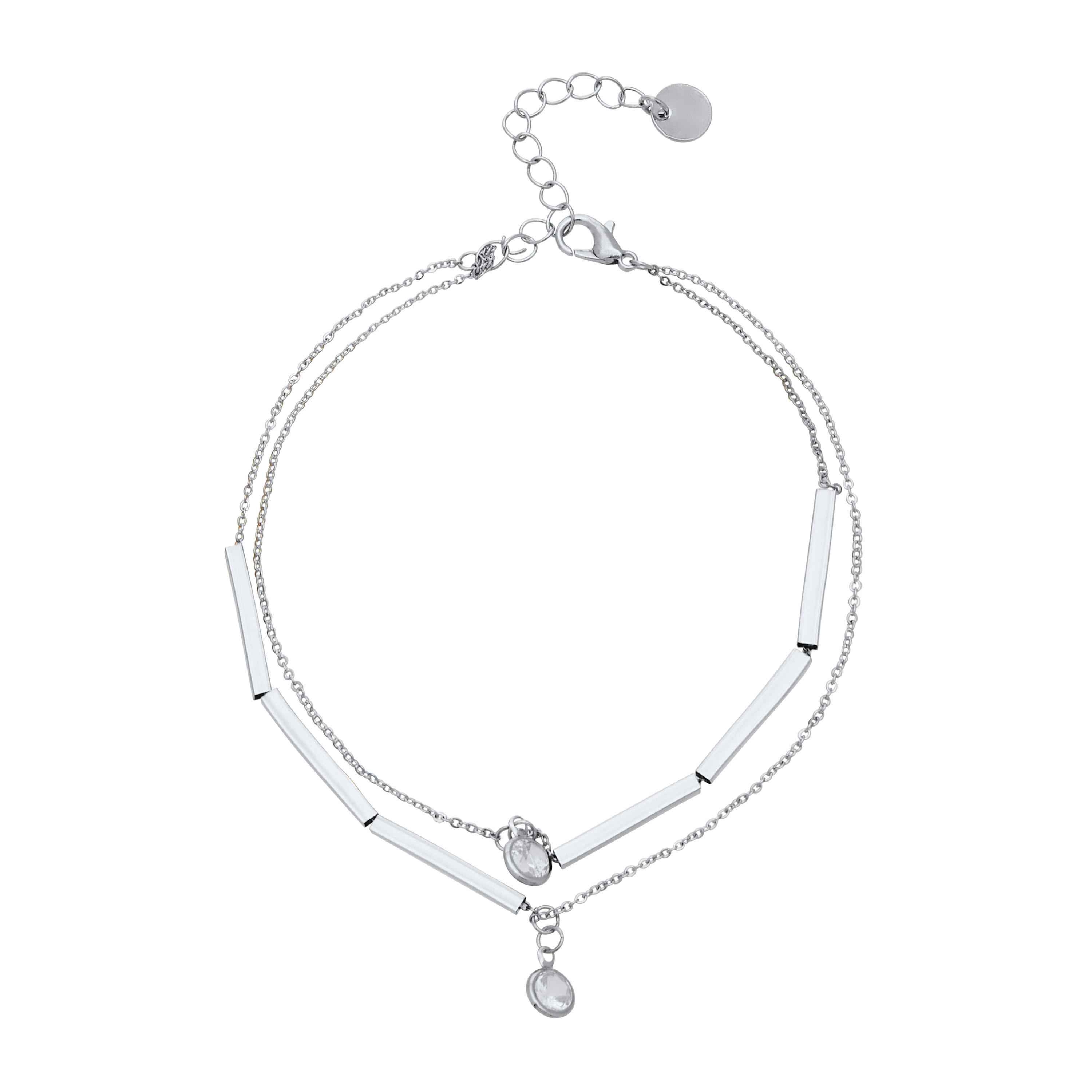 Embellished Pendant 2-Layered Anklet with Lobster Clasp Closure-women-watchesandjewellery-jewellery-anklets-image-1