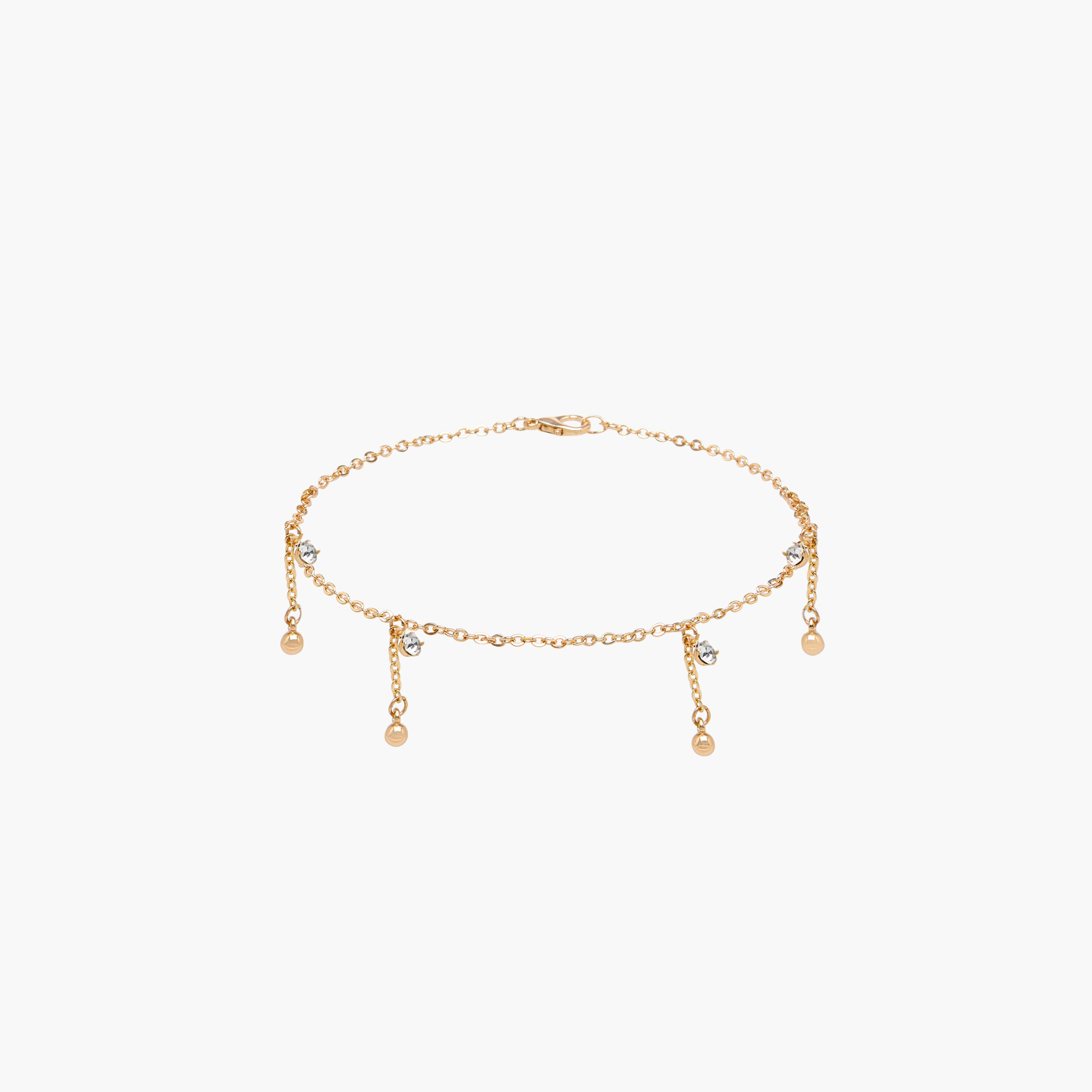Studded Chain Style Anklet-women-watchesandjewellery-jewellery-anklets-image-1