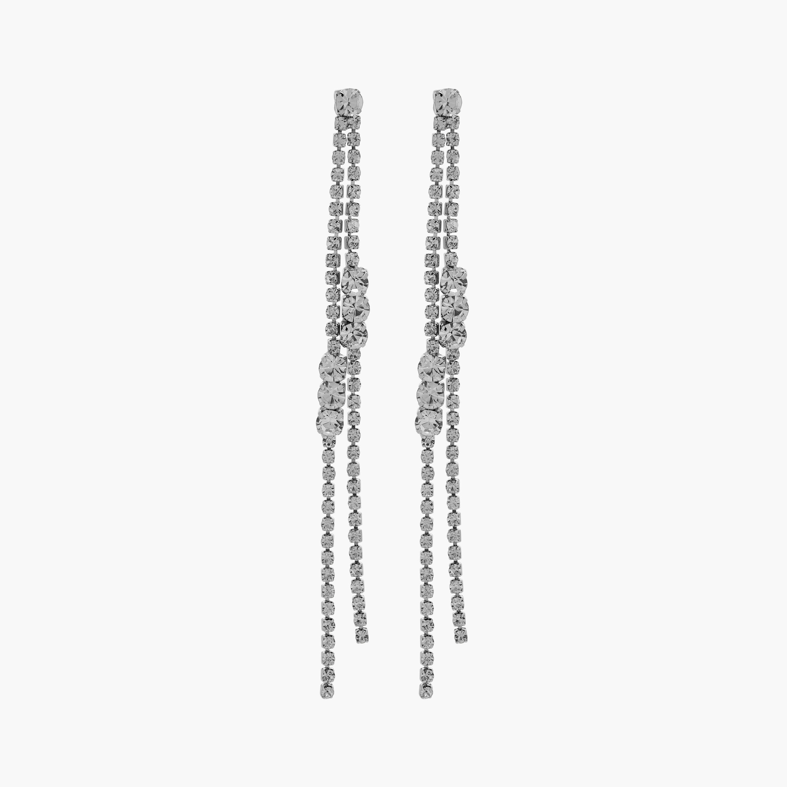 حلقان متدلية مزينة بمكبس إغلاق خلفي-women-watchesandjewellery-jewellery-earrings-image-1