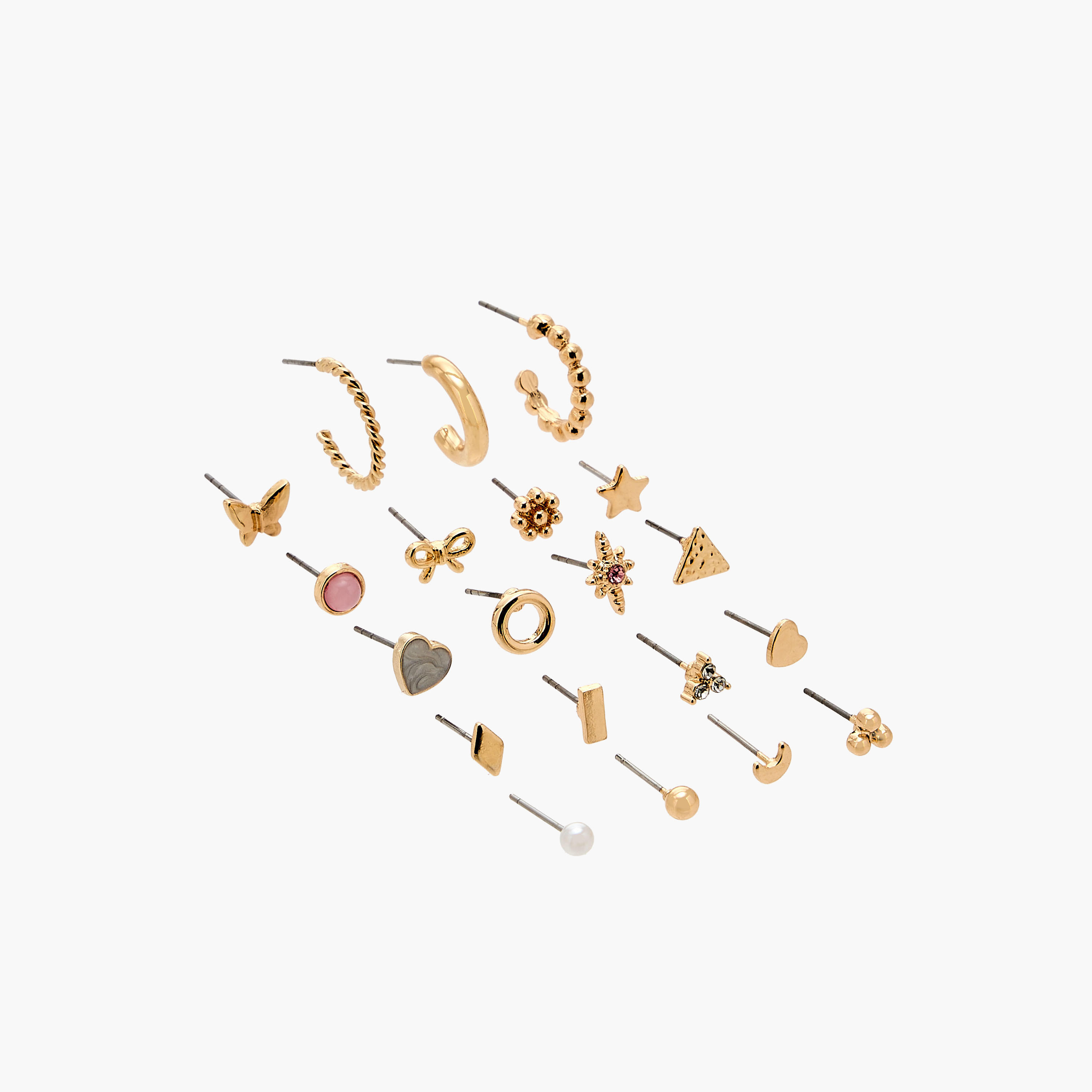 Assorted Stud Earrings with Pushback Closure - Set of 20-women-watchesandjewellery-jewellery-earrings-image-2