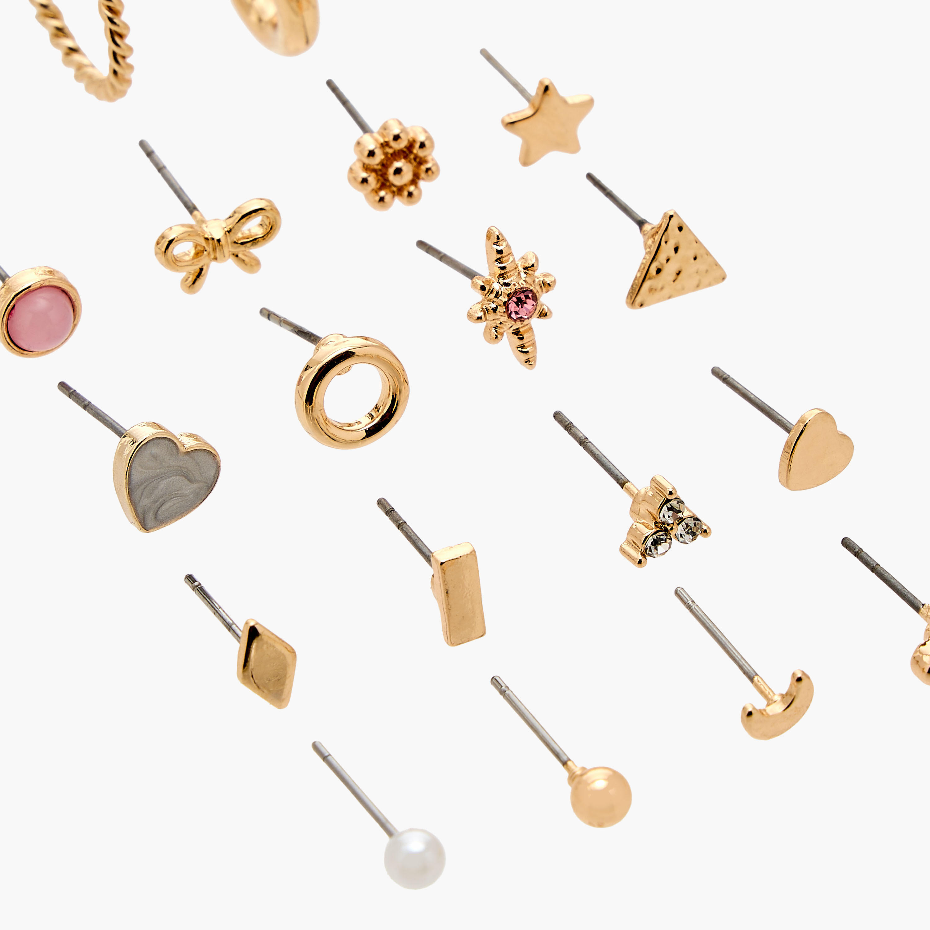 Assorted Stud Earrings with Pushback Closure - Set of 20-women-watchesandjewellery-jewellery-earrings-image-3