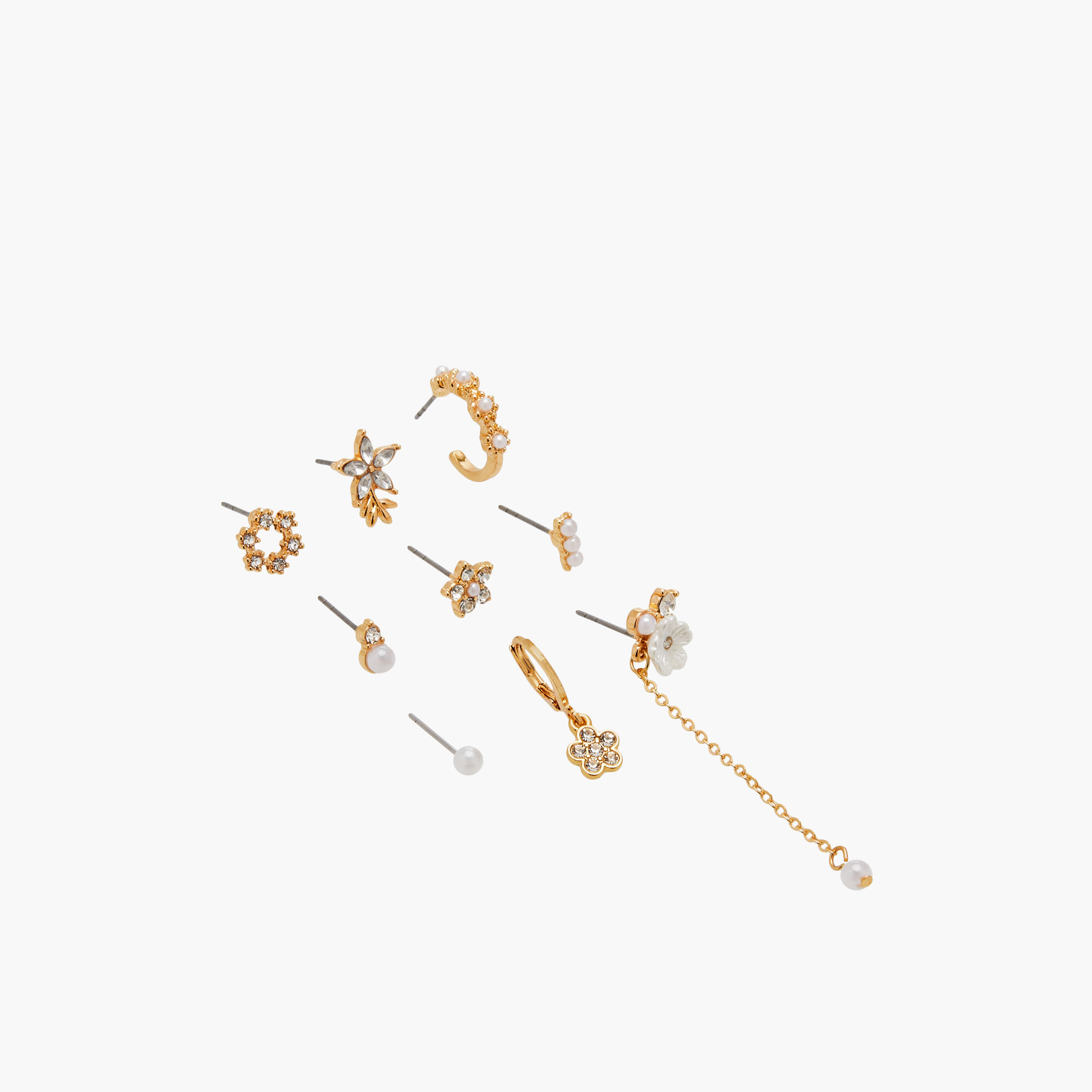 Embellished Earrings with Pushback Closure - Set of 9-women-watchesandjewellery-jewellery-earrings-image-2