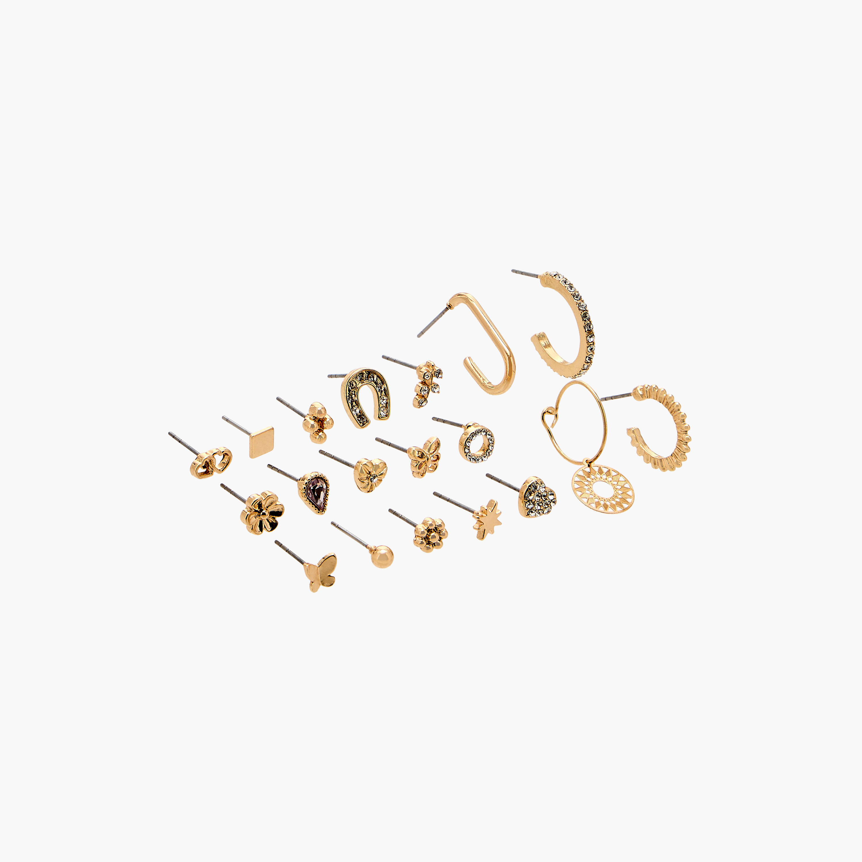 Assorted Stud Earrings with Pushback Closure - Set of 20-women-watchesandjewellery-jewellery-earrings-image-2