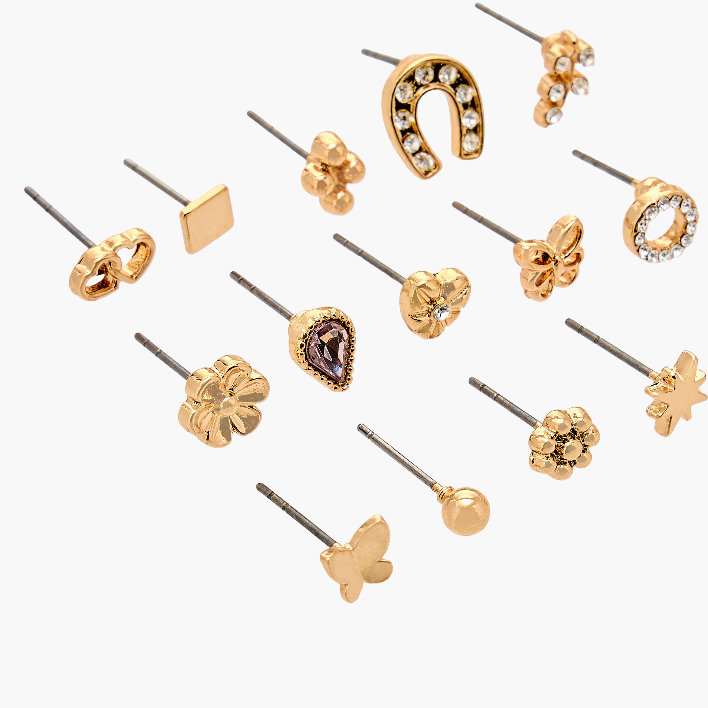 Assorted Stud Earrings with Pushback Closure - Set of 20-women-watchesandjewellery-jewellery-earrings-image-3