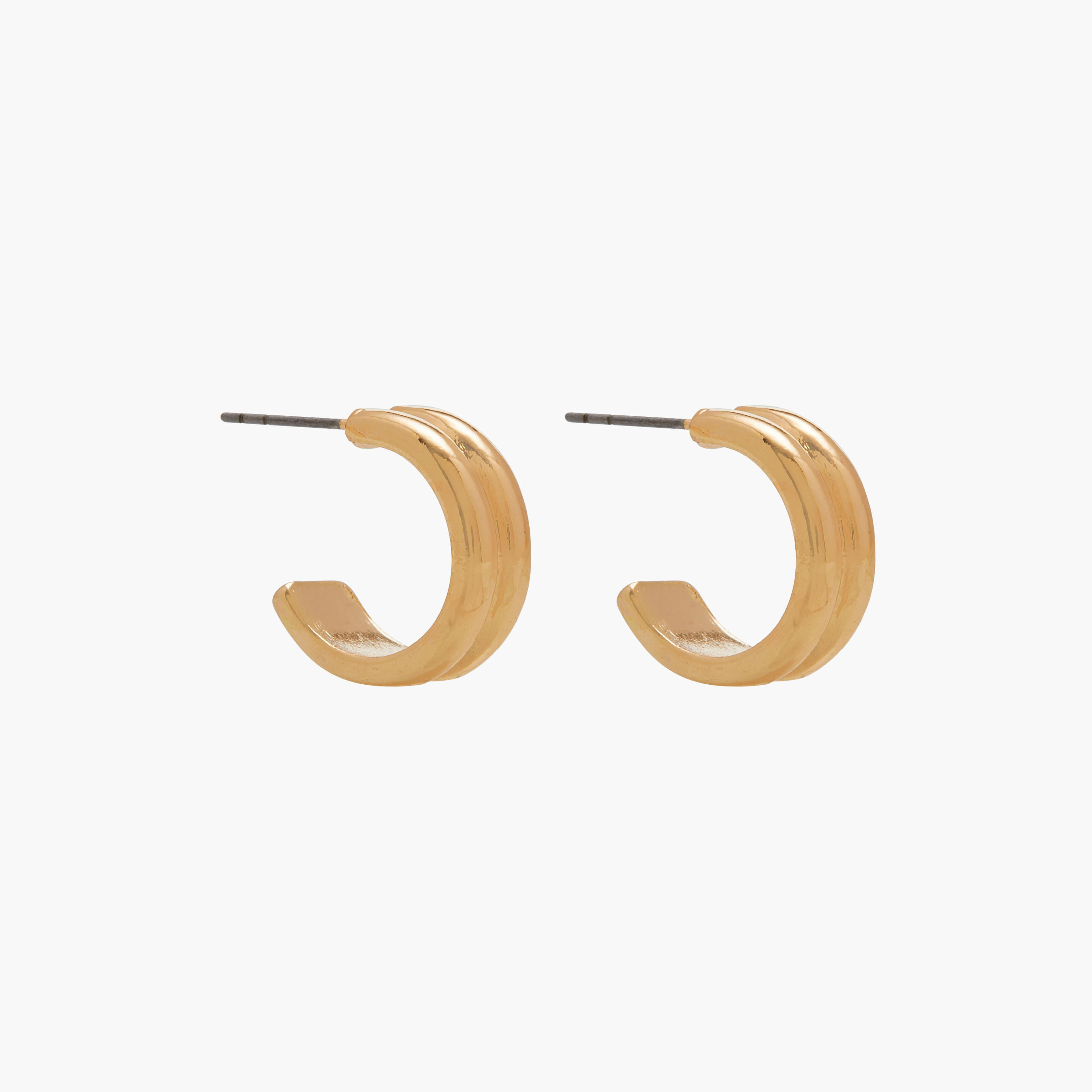 حلقان ميتاليك متنوعة بمكبس إغلاق خلفي - طقم 3 أزواج-women-watchesandjewellery-jewellery-earrings-image-2