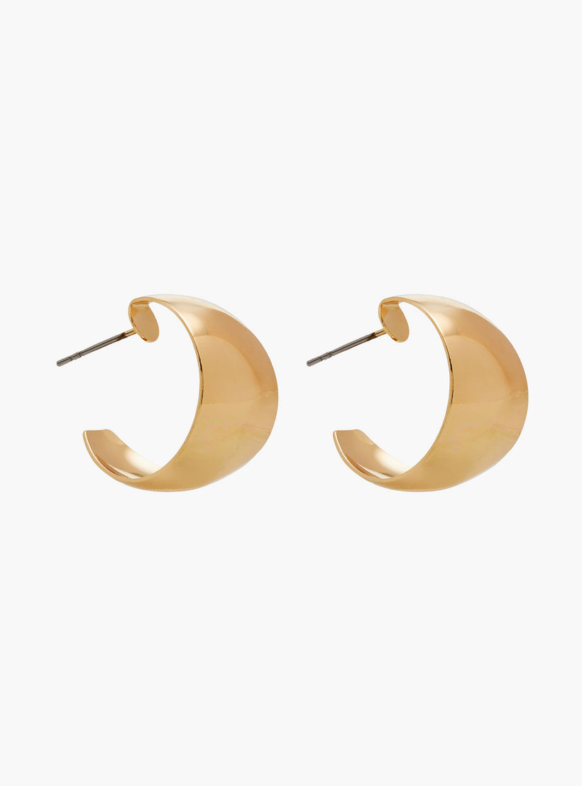 حلقان ميتاليك متنوعة بمكبس إغلاق خلفي - طقم 3 أزواج-women-watchesandjewellery-jewellery-earrings-image-3