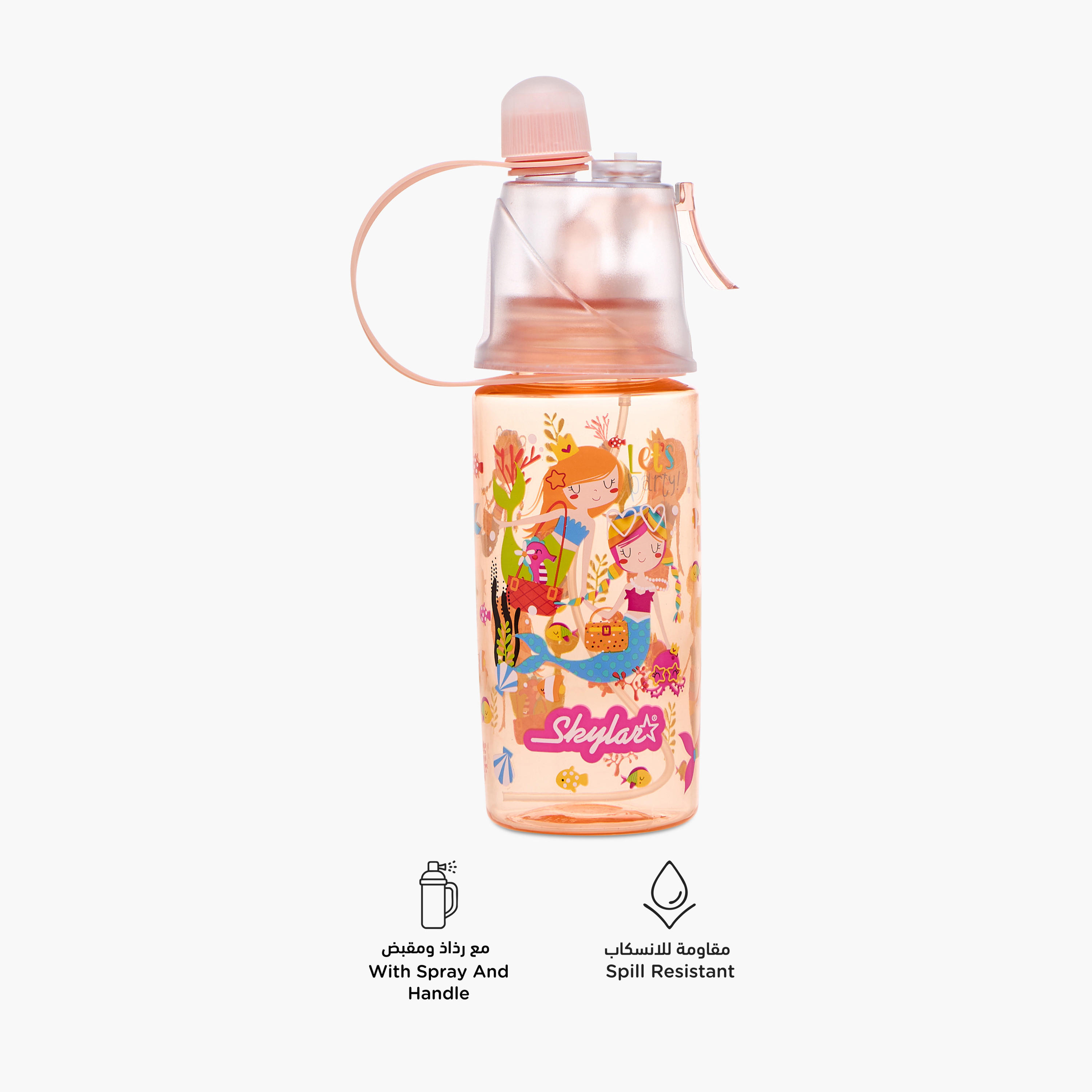 Skylar Mermaid Tritan Water Bottle with Spray and BPA-Free -school-waterbottles-image-4