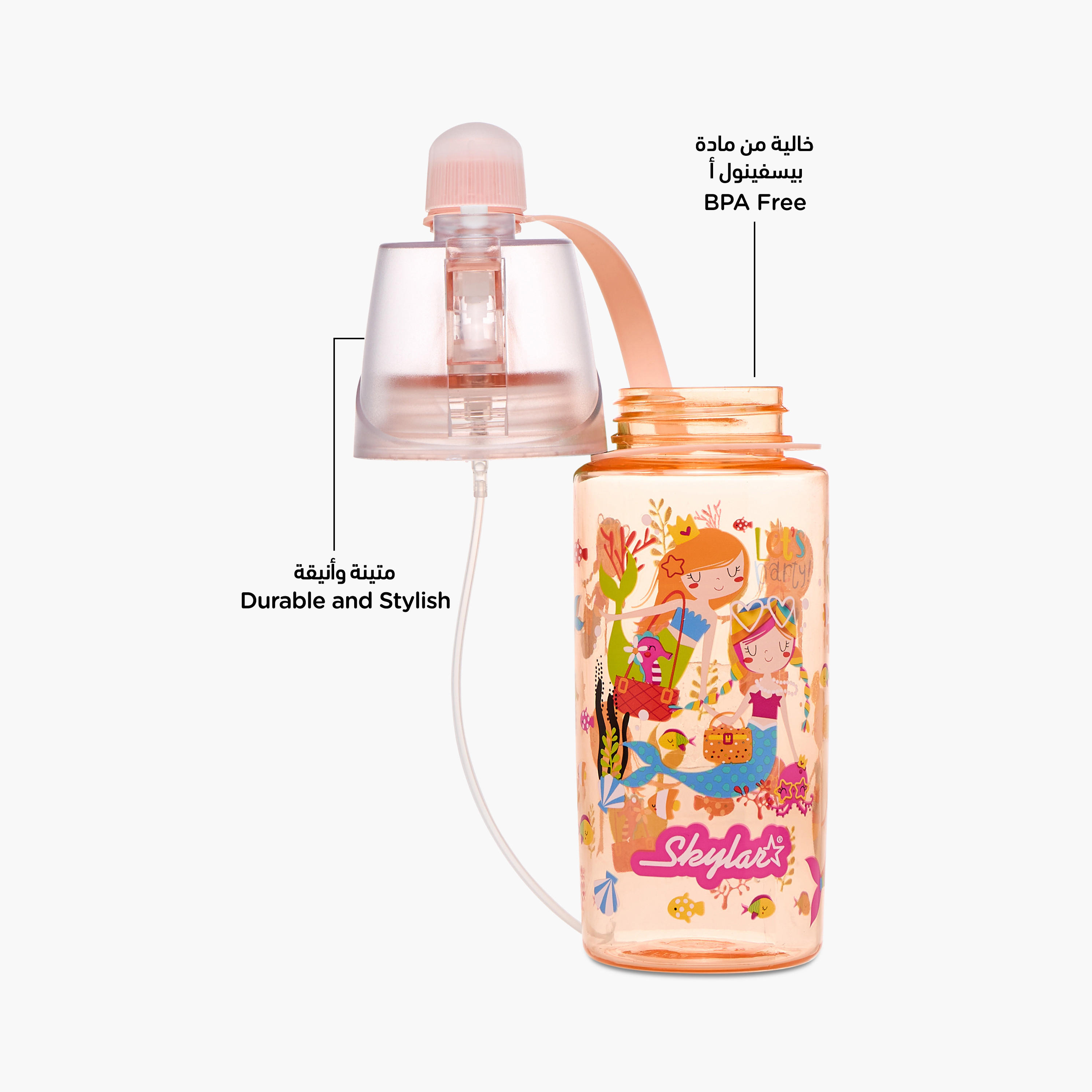 Skylar Mermaid Tritan Water Bottle with Spray and BPA-Free -school-waterbottles-image-6