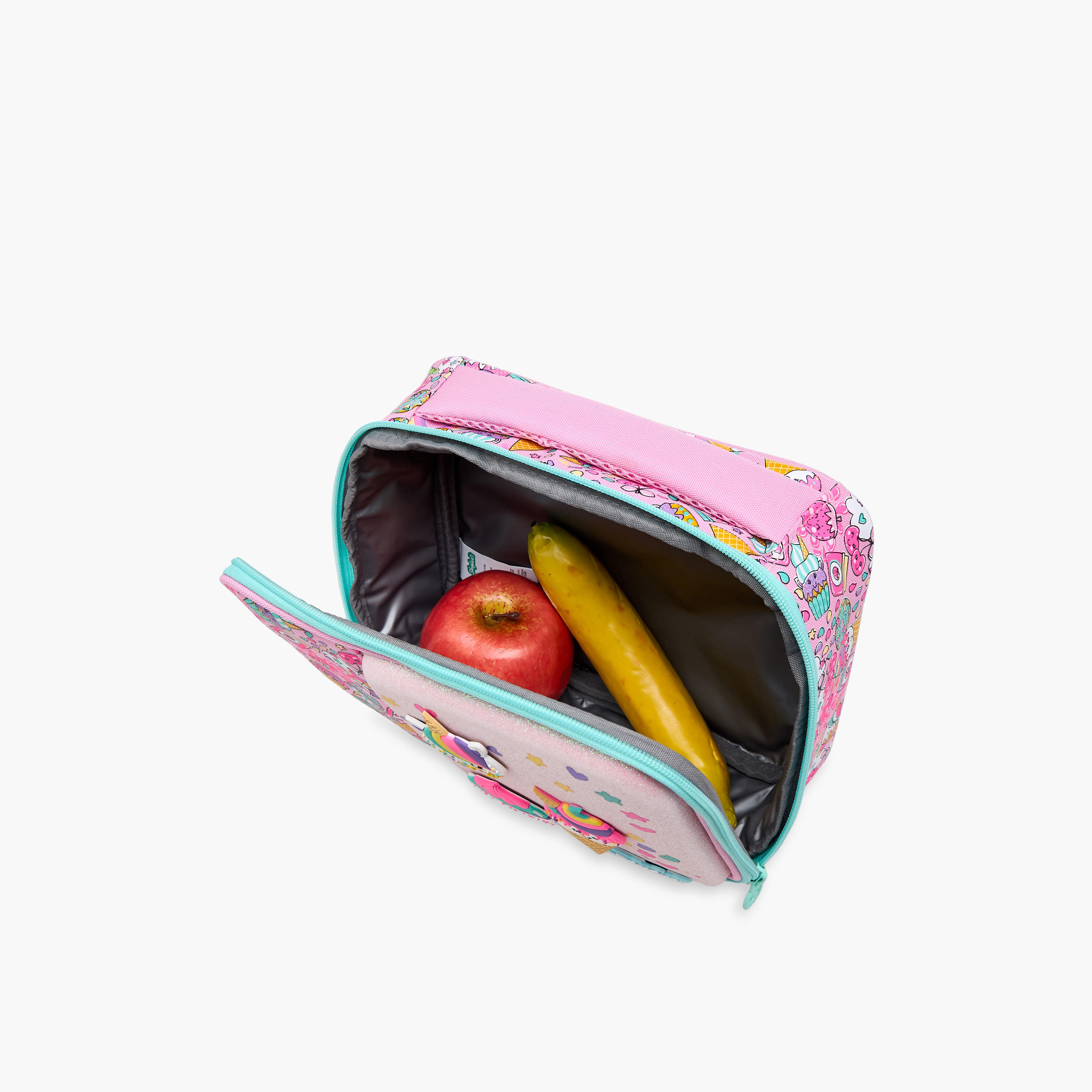 Skylar Ice Cream Print Lunch Bag with Top Handle and Zip Closure-school-lunchessentials-lunchbags-image-9
