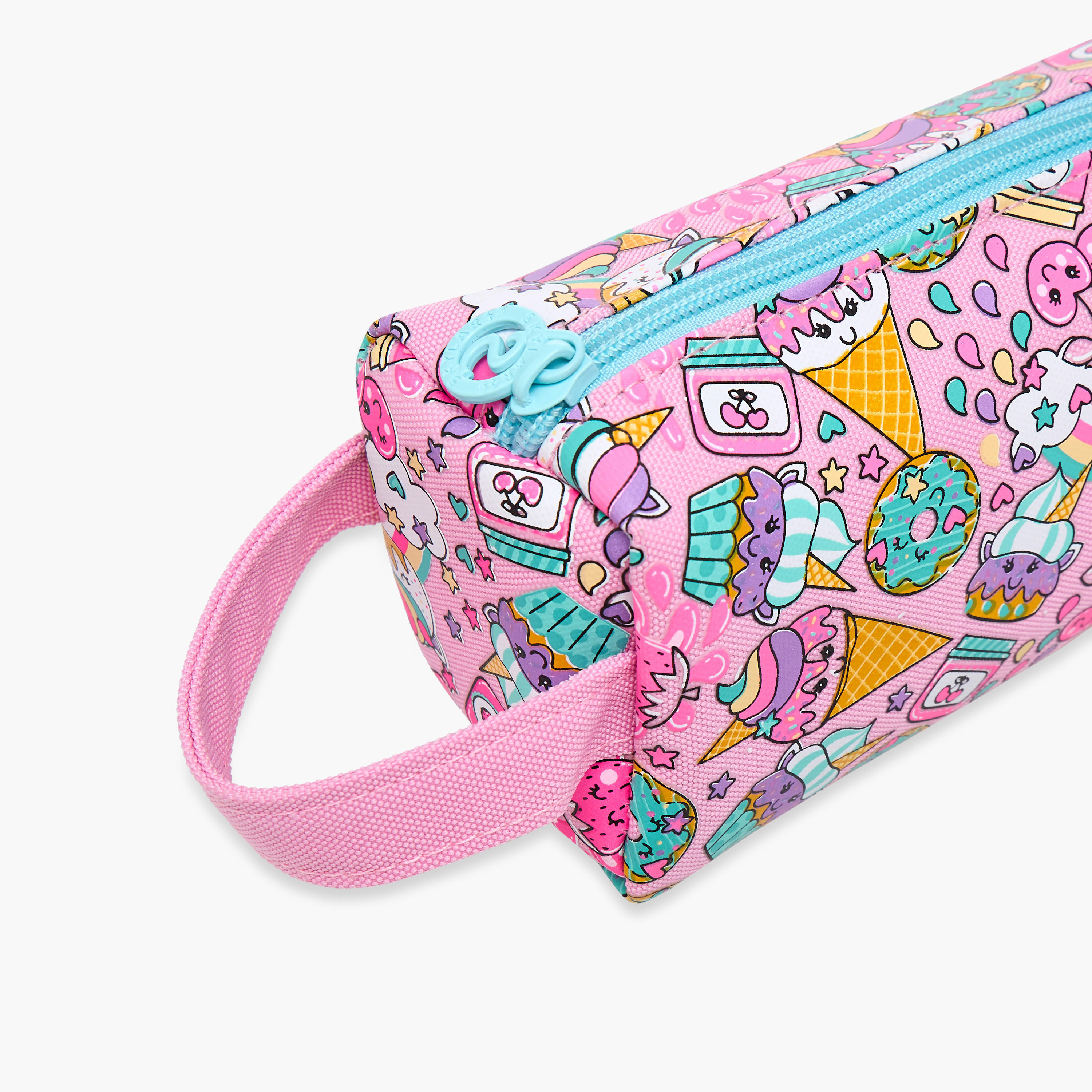 Skylar Ice Cream Print Pencil Pouch with Zip Closure-school-stationery-pencilcases-image-7