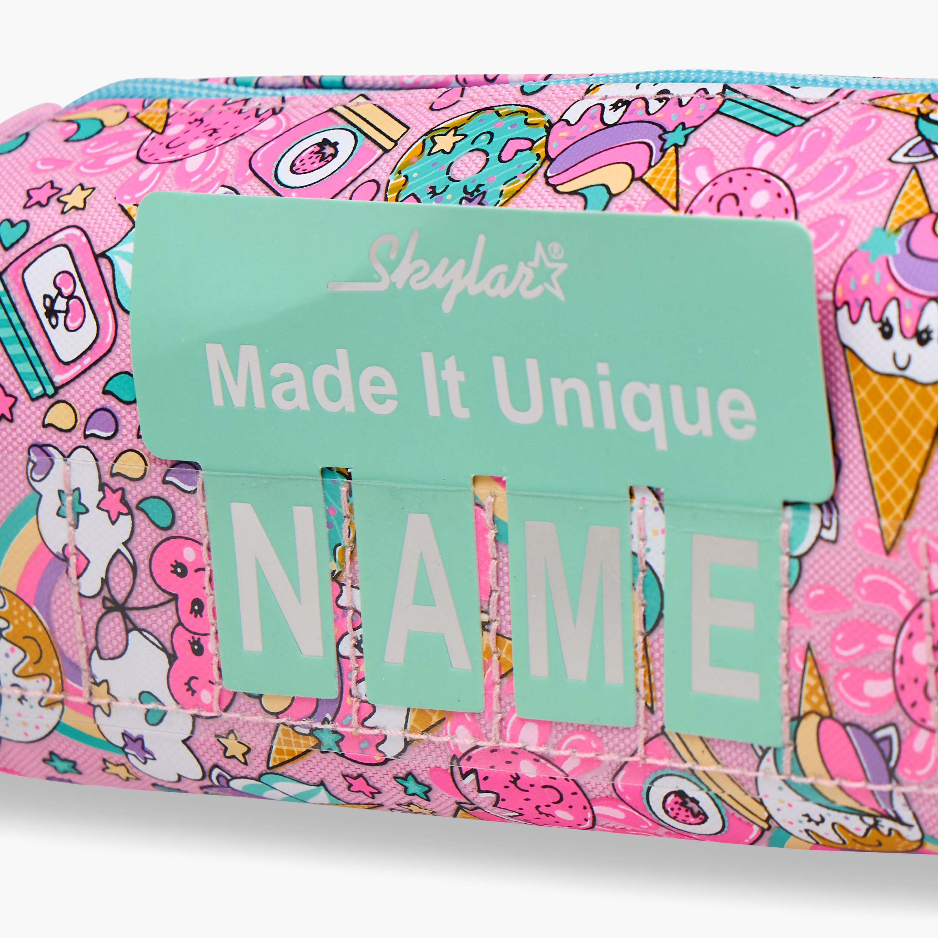 Skylar Ice Cream Print Pencil Pouch with Zip Closure-school-stationery-pencilcases-image-8