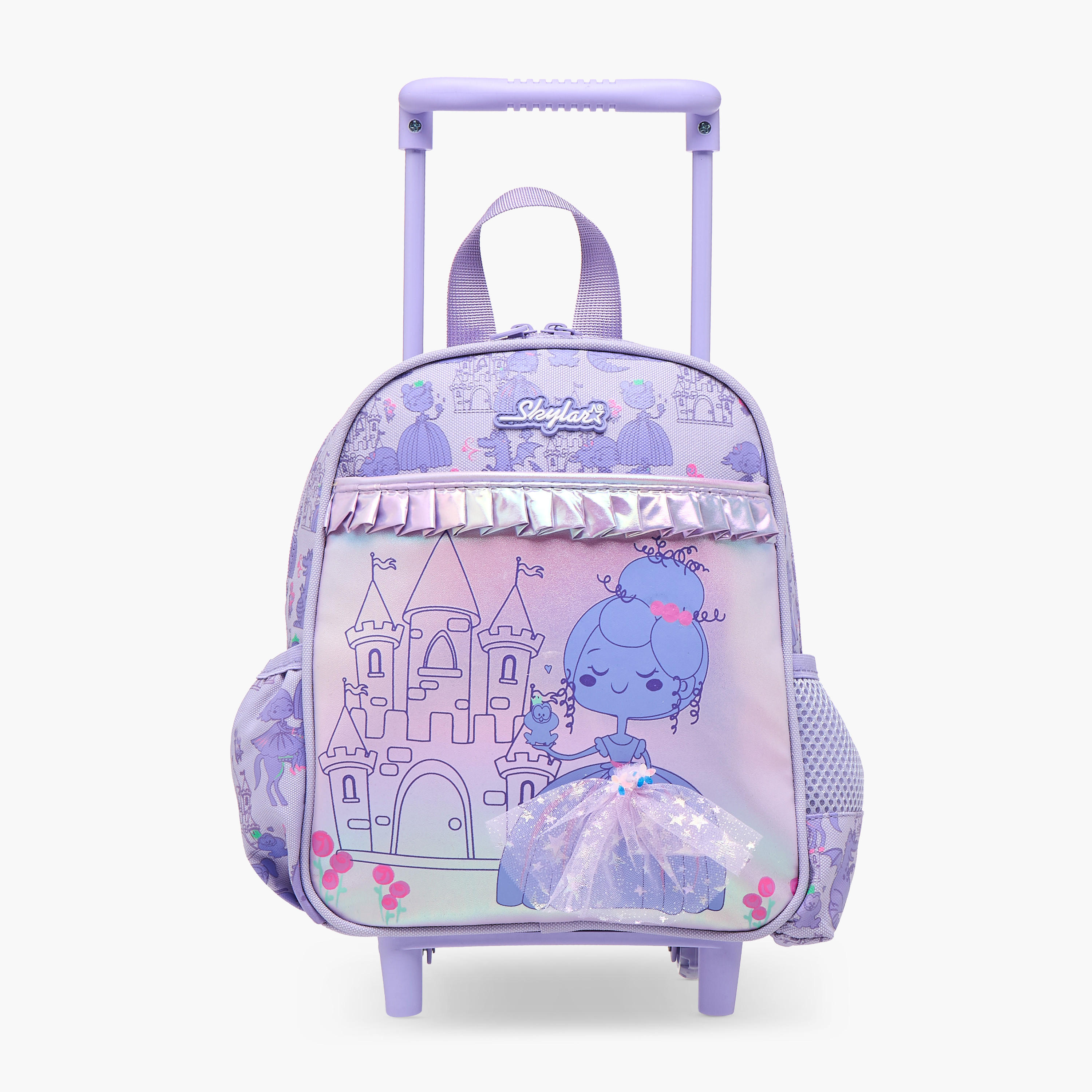 شنطة ترولي للبنات 2-5 سنوات بأحزمة كتف مبطّنة وتصميم دمية من سكايلر-school-bagsandbackpacks-trolleybags-image-1