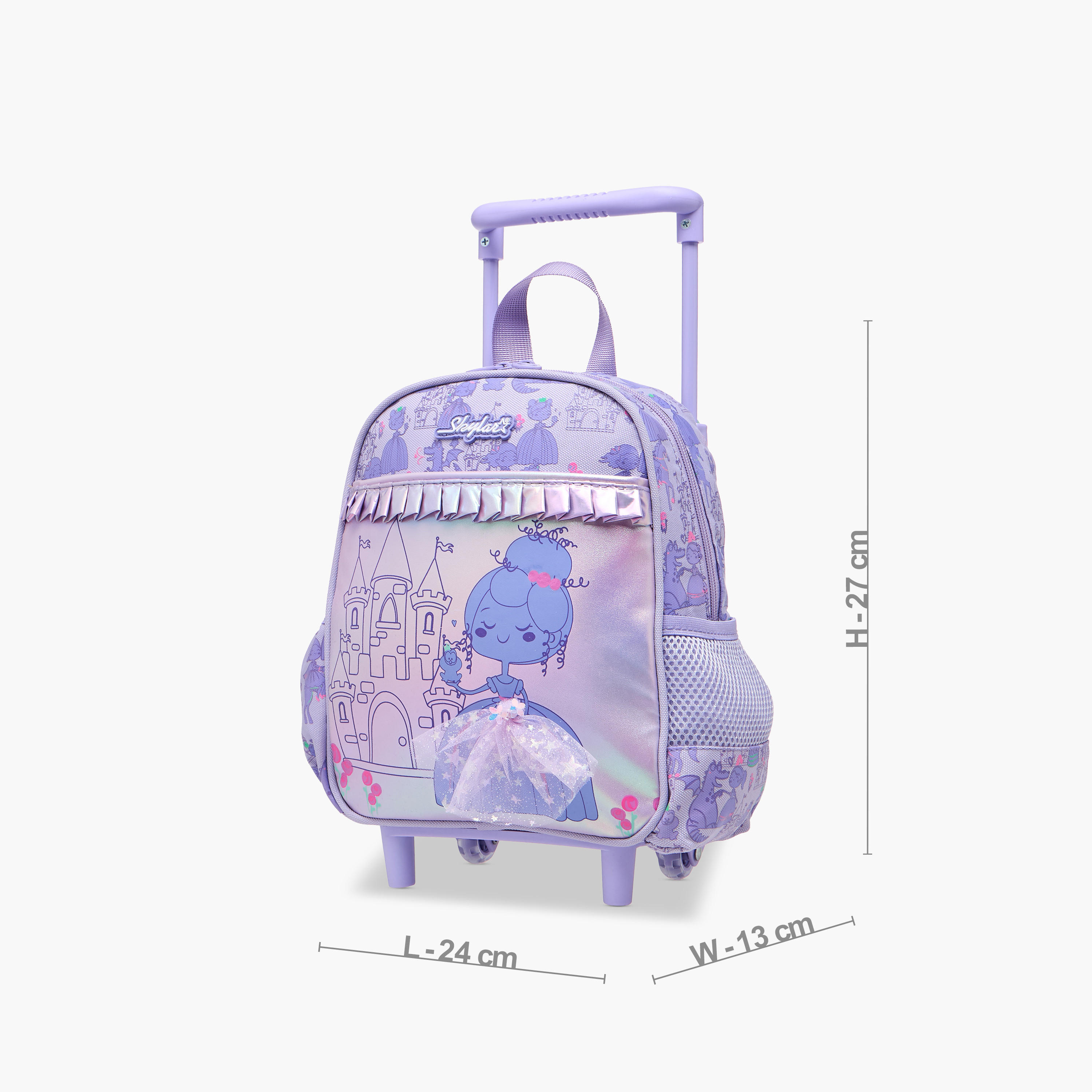 شنطة ترولي للبنات 2-5 سنوات بأحزمة كتف مبطّنة وتصميم دمية من سكايلر-school-bagsandbackpacks-trolleybags-image-2