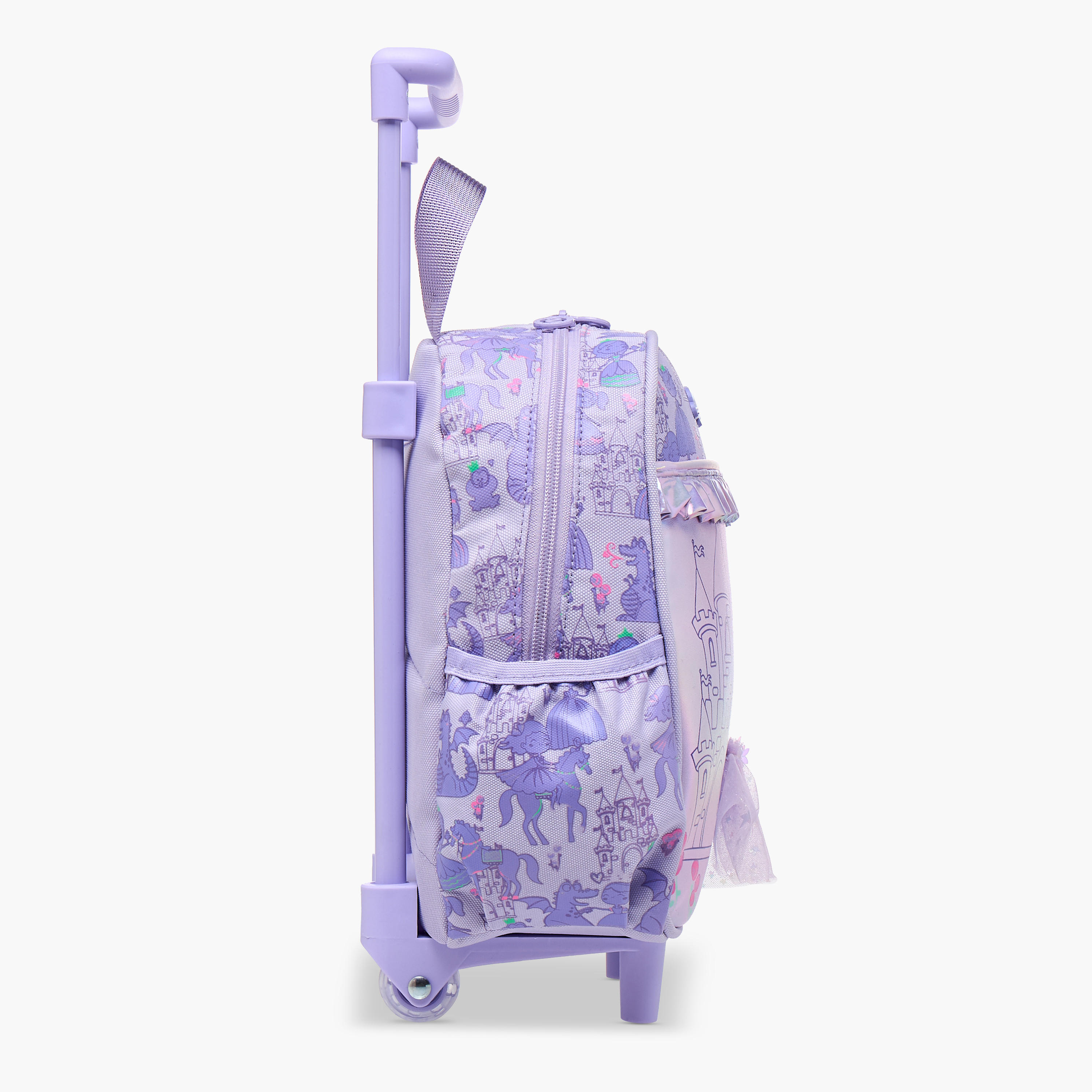 شنطة ترولي للبنات 2-5 سنوات بأحزمة كتف مبطّنة وتصميم دمية من سكايلر-school-bagsandbackpacks-trolleybags-image-3