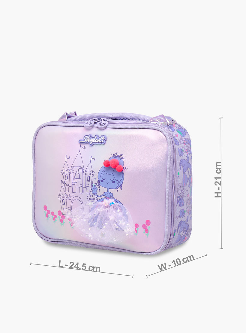 Skylar Princess Print Lunch Bag with Zip Closure-school-lunchessentials-lunchbags-image-2