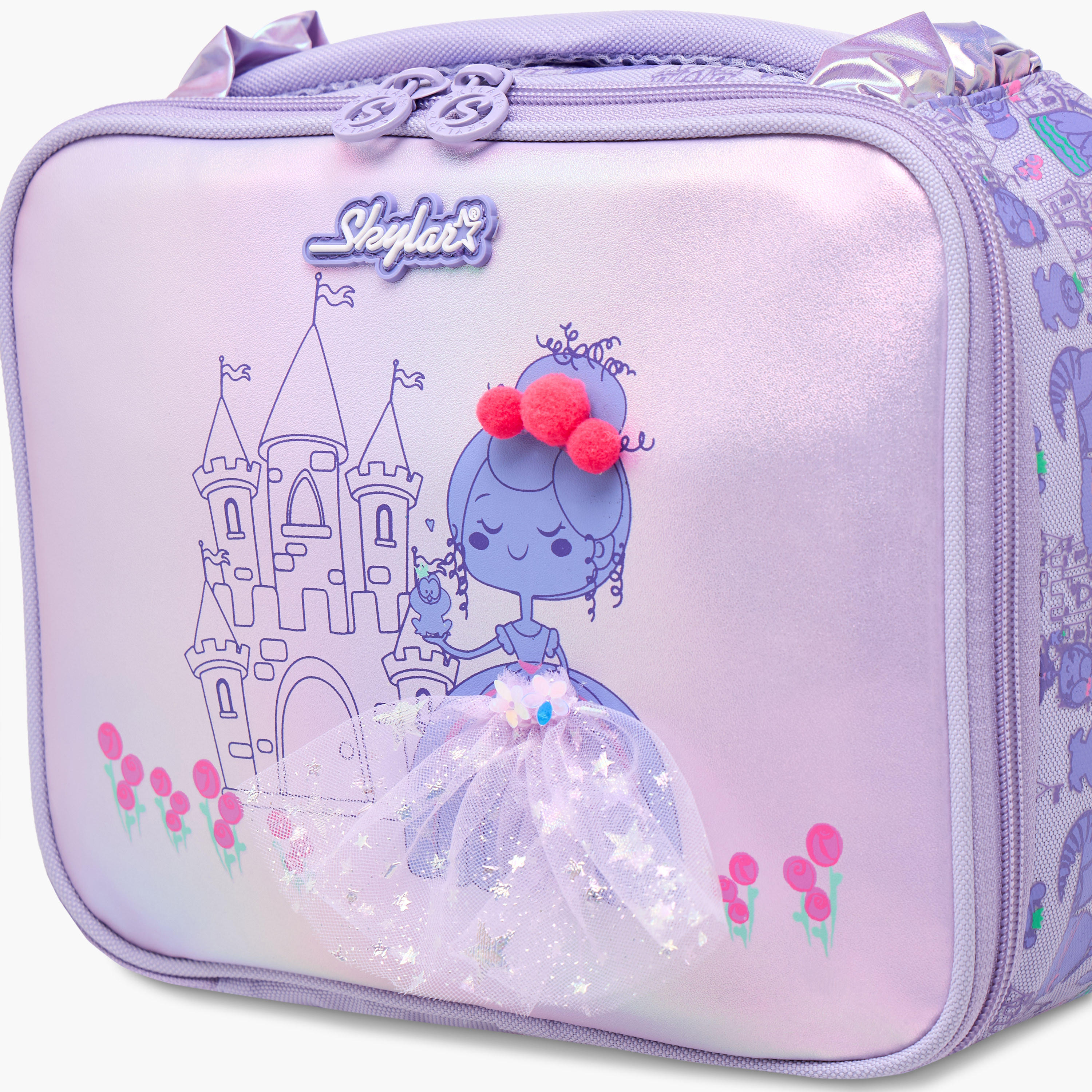Skylar Princess Print Lunch Bag with Zip Closure-school-lunchessentials-lunchbags-image-7