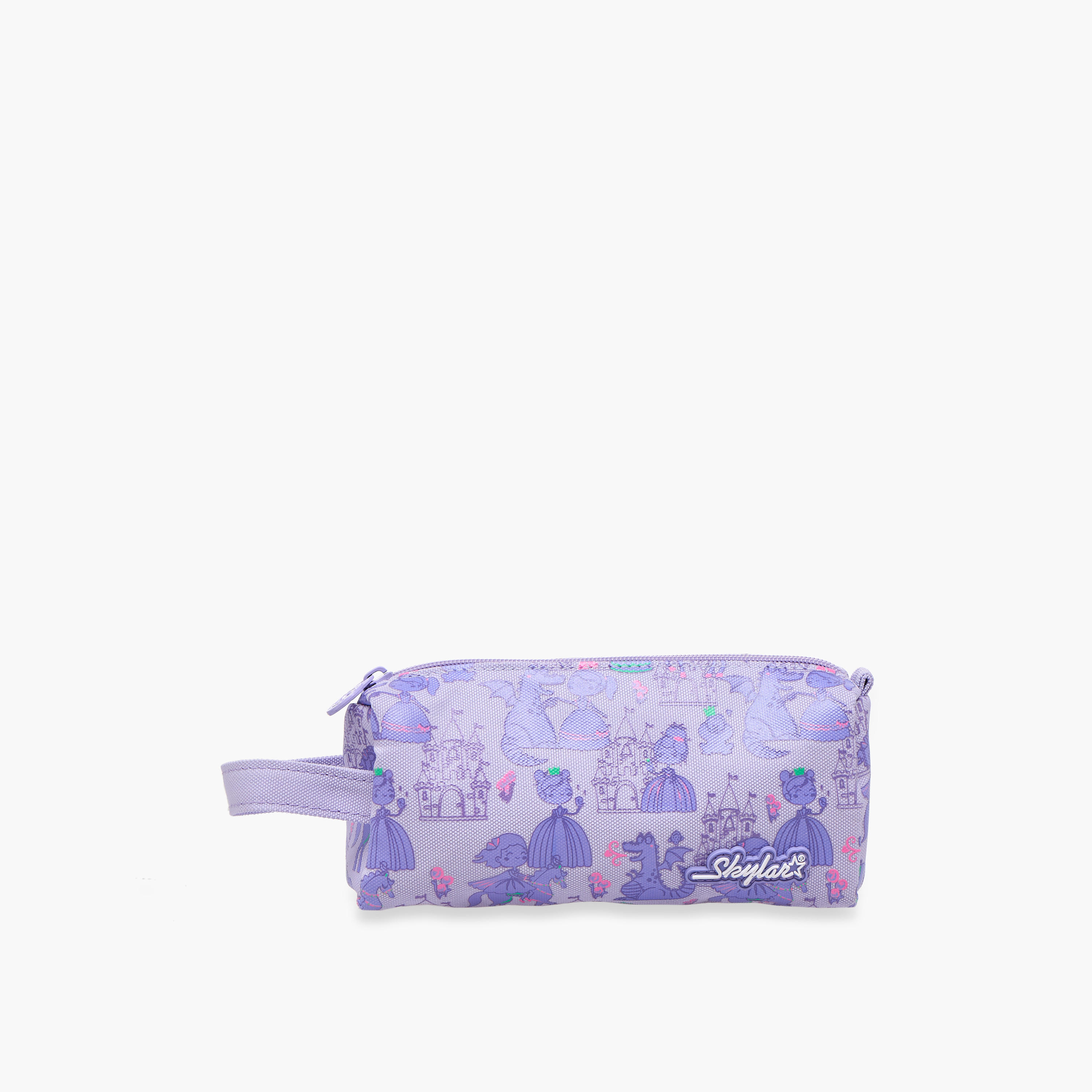 Skylar Princess Print Pencil Pouch with Zip Closure-school-stationery-pencilcases-image-1