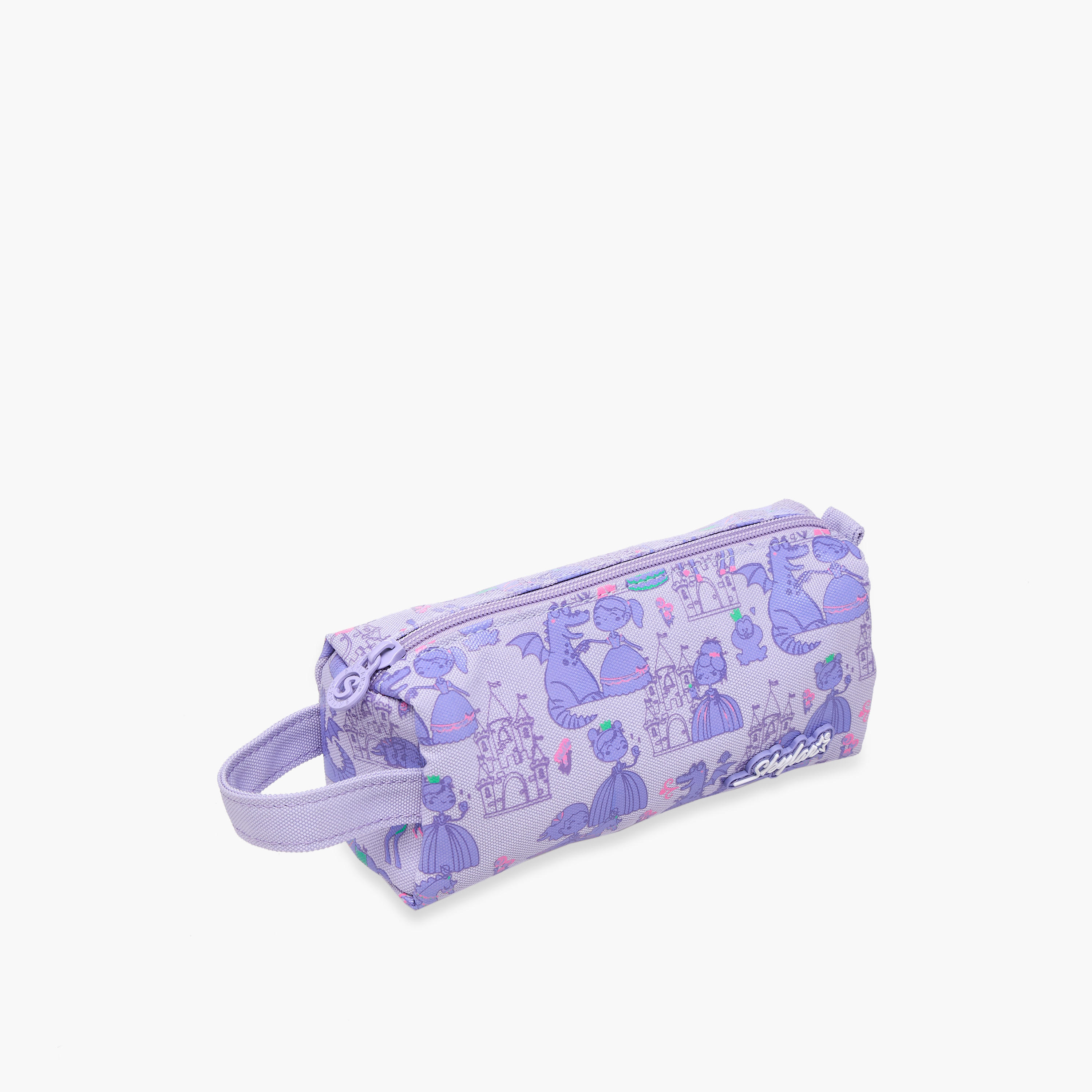 Skylar Princess Print Pencil Pouch with Zip Closure-school-stationery-pencilcases-image-2