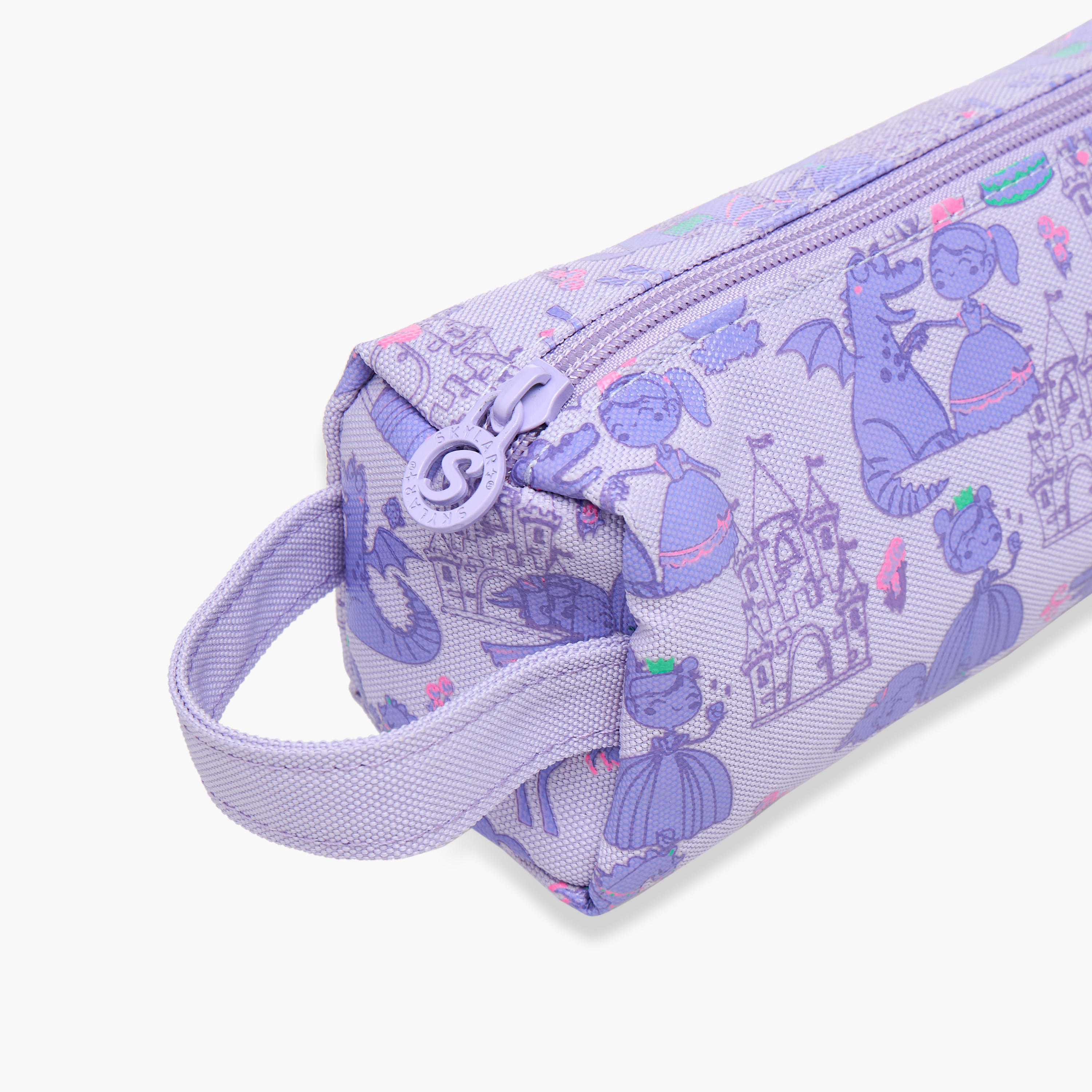 Skylar Princess Print Pencil Pouch with Zip Closure-school-stationery-pencilcases-image-3