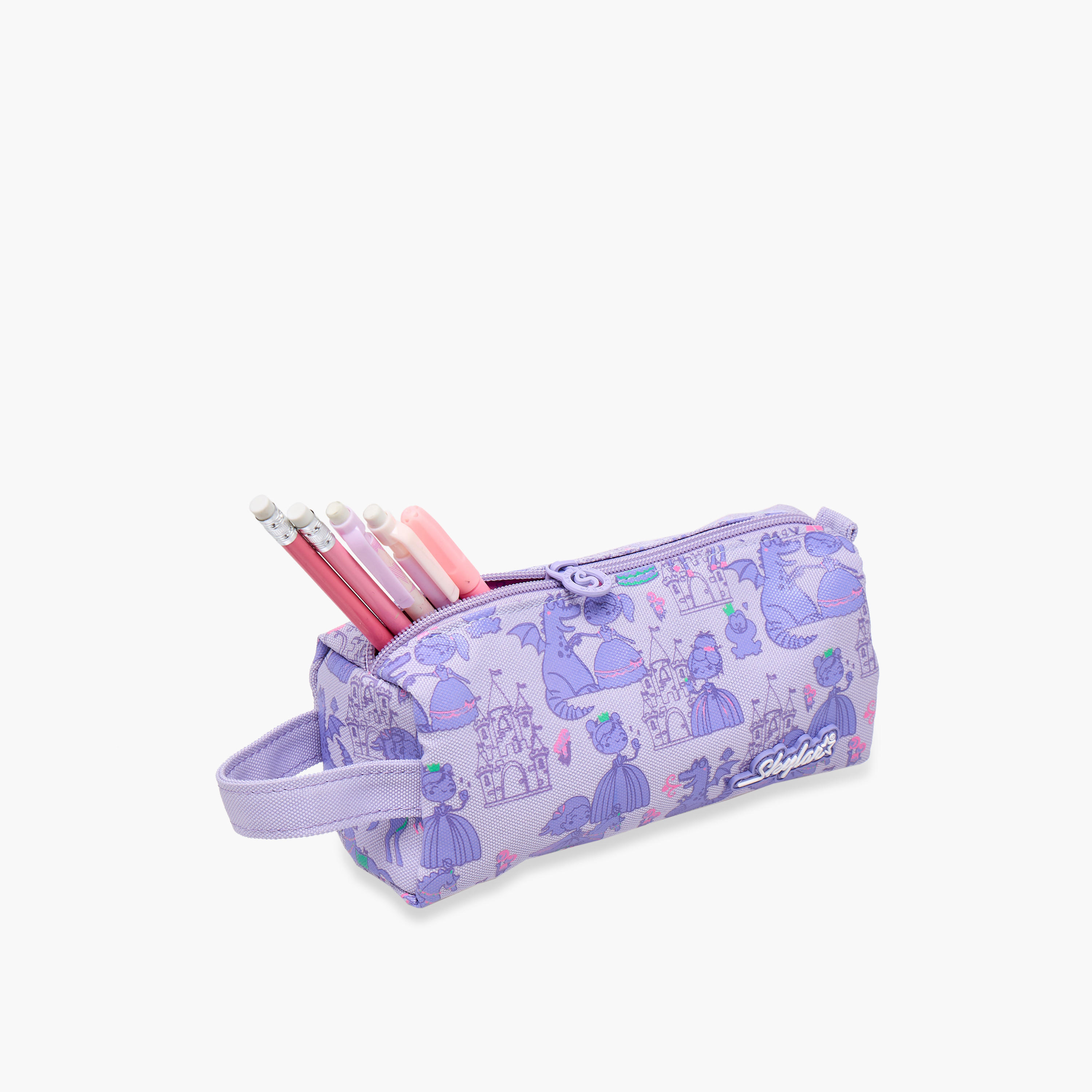 Skylar Princess Print Pencil Pouch with Zip Closure-school-stationery-pencilcases-image-6