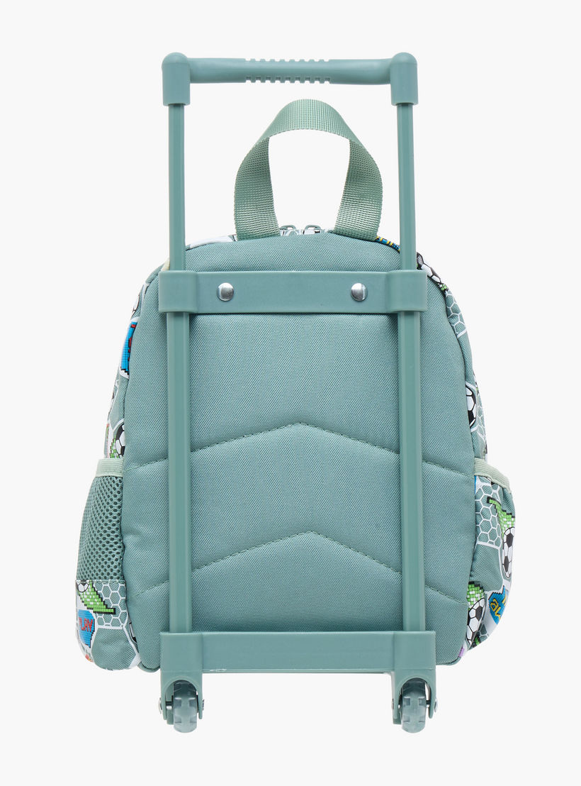 Skylar 3D Football Textured Trolley Bag for Boys 2-5 Years with Retractable Handle-school-bagsandbackpacks-trolleybags-image-3