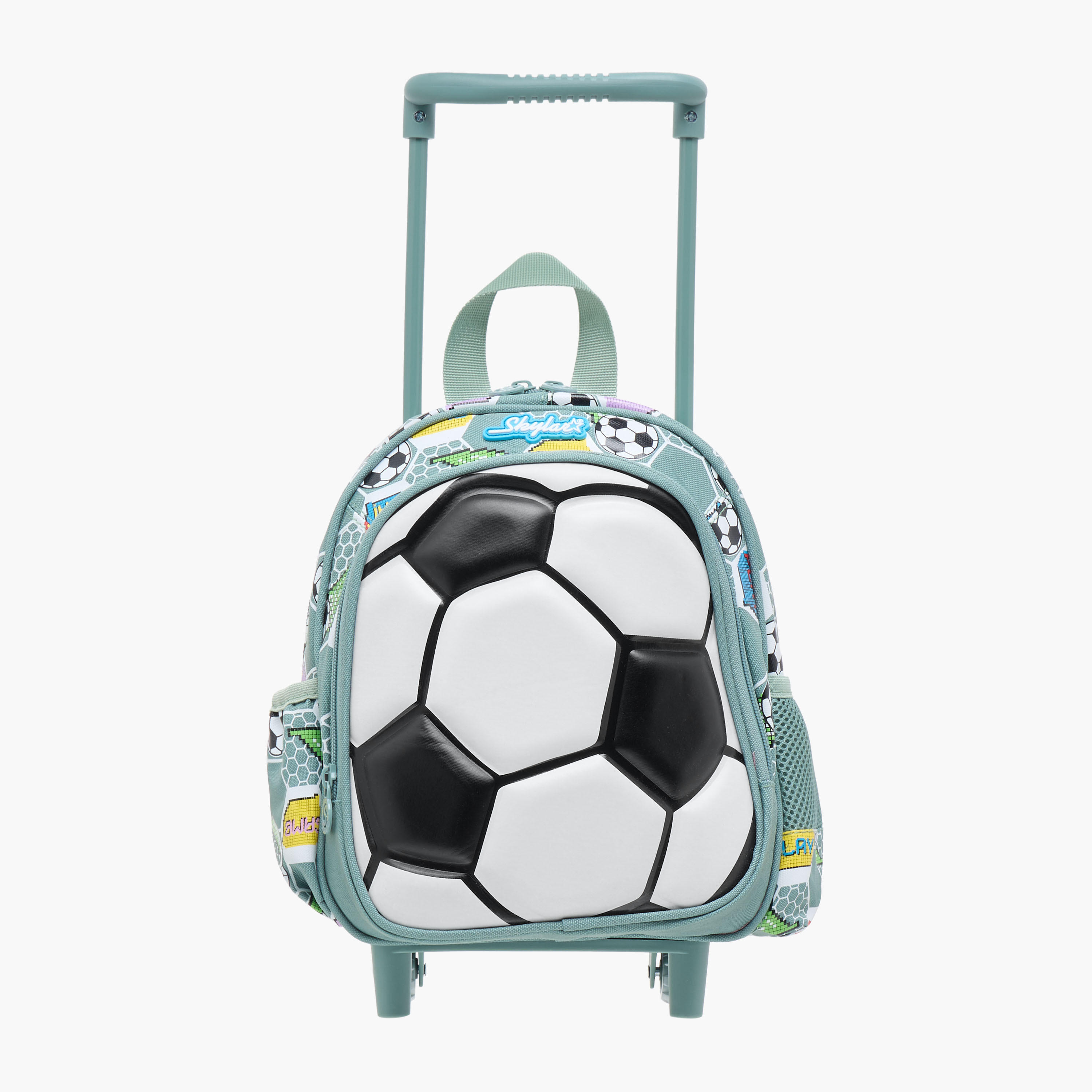 Skylar 3D Football Textured Trolley Bag for Boys 2-5 Years with Retractable Handle-school-bagsandbackpacks-trolleybags-image-5