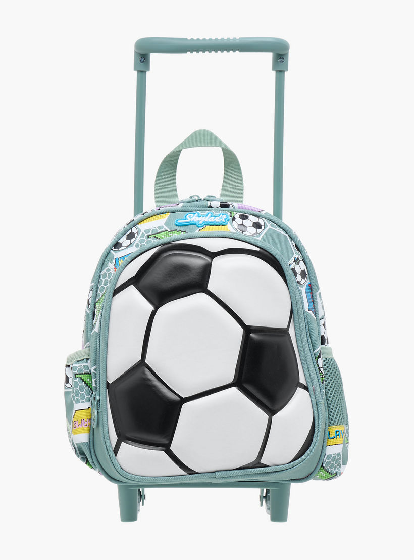 Skylar 3D Football Textured Trolley Bag for Boys 2-5 Years with Retractable Handle-school-bagsandbackpacks-trolleybags-image-5