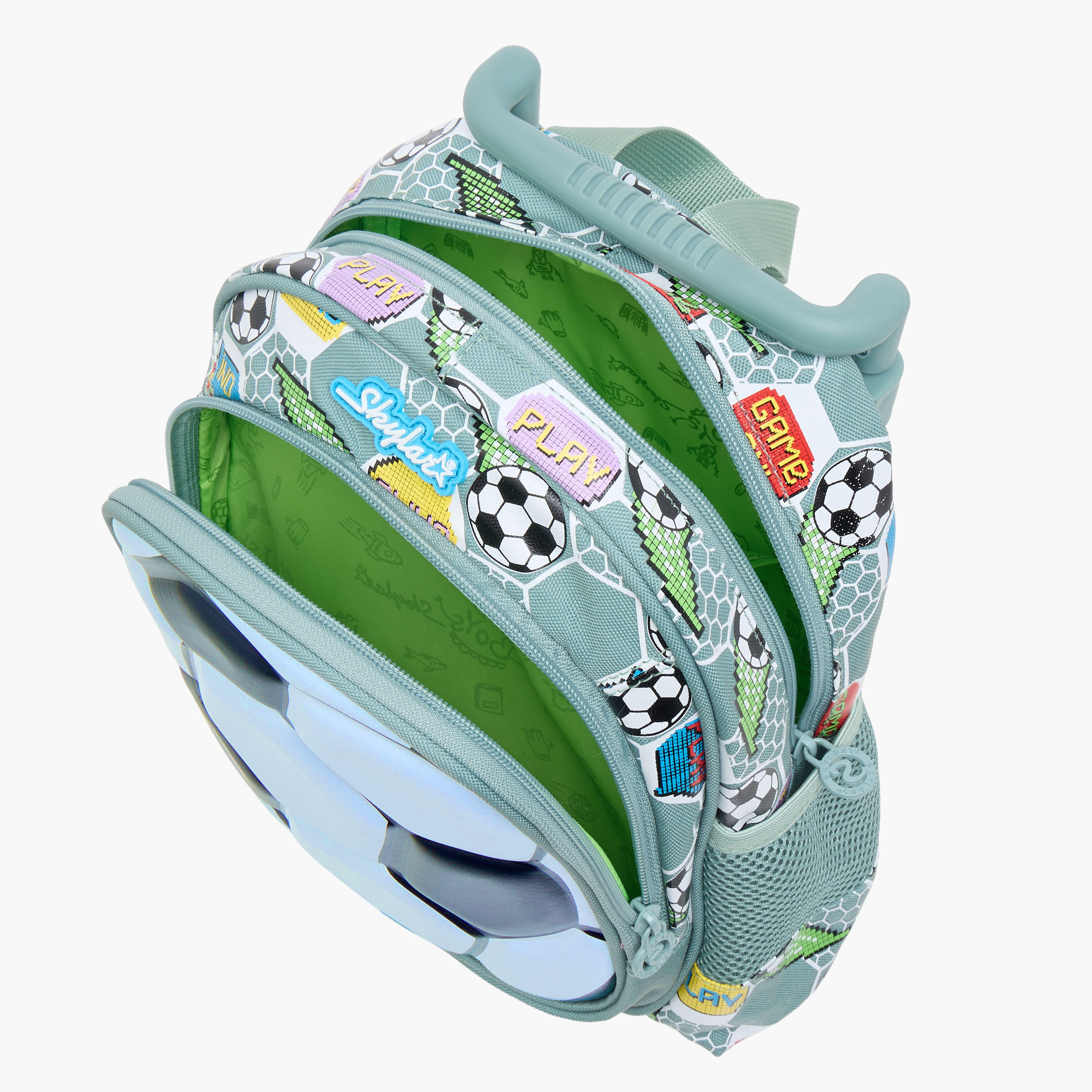Skylar 3D Football Textured Trolley Bag for Boys 2-5 Years with Retractable Handle-school-bagsandbackpacks-trolleybags-image-9