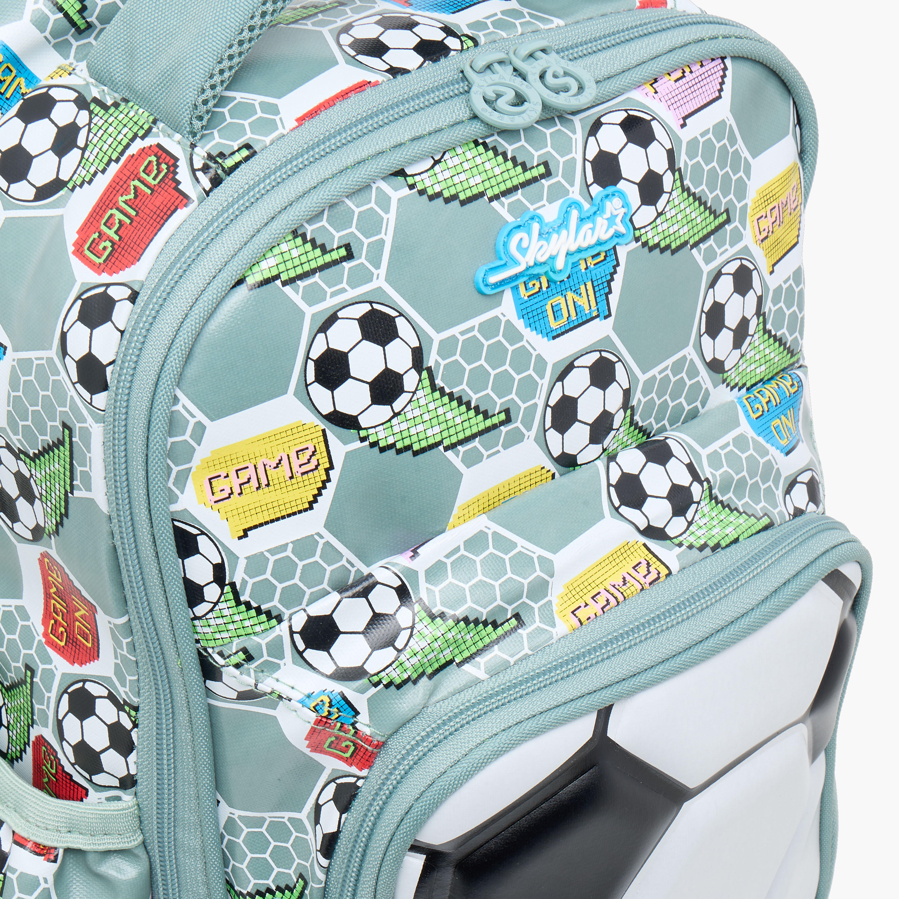 Skylar 3D Football Print Backpack with Adjustable Straps and Zip Closure - 24x12x36 cms-school-bagsandbackpacks-backpacks-image-7