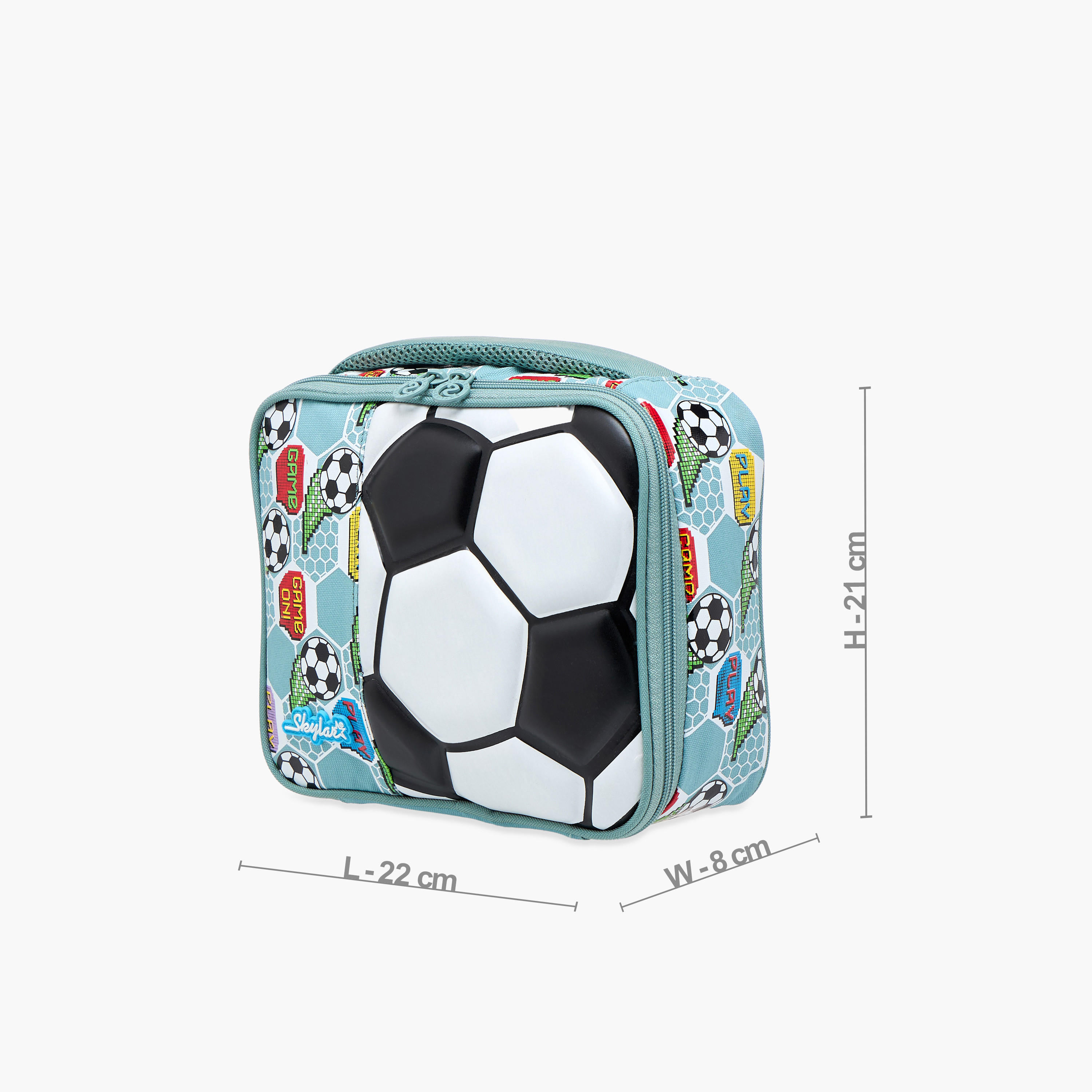 Skylar 3D Football Print Lunch Bag with Zip Closure-school-lunchessentials-lunchbags-image-2
