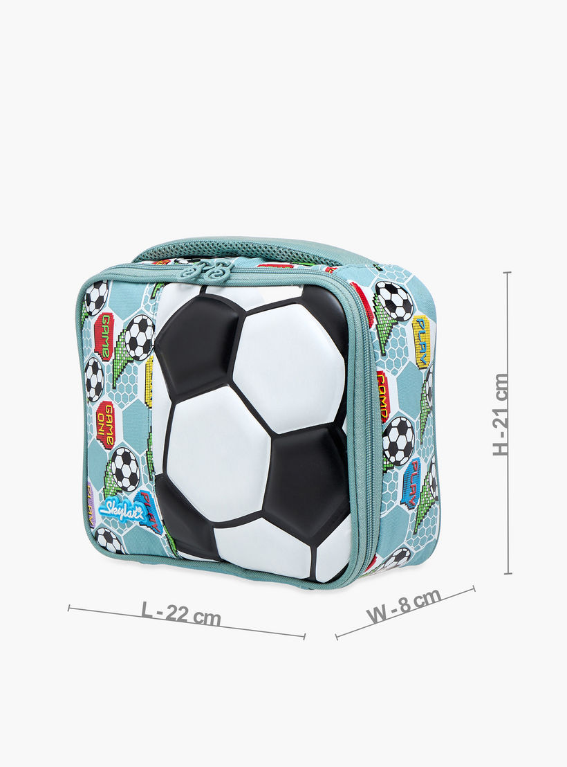 Skylar 3D Football Print Lunch Bag with Zip Closure-school-lunchessentials-lunchbags-image-2