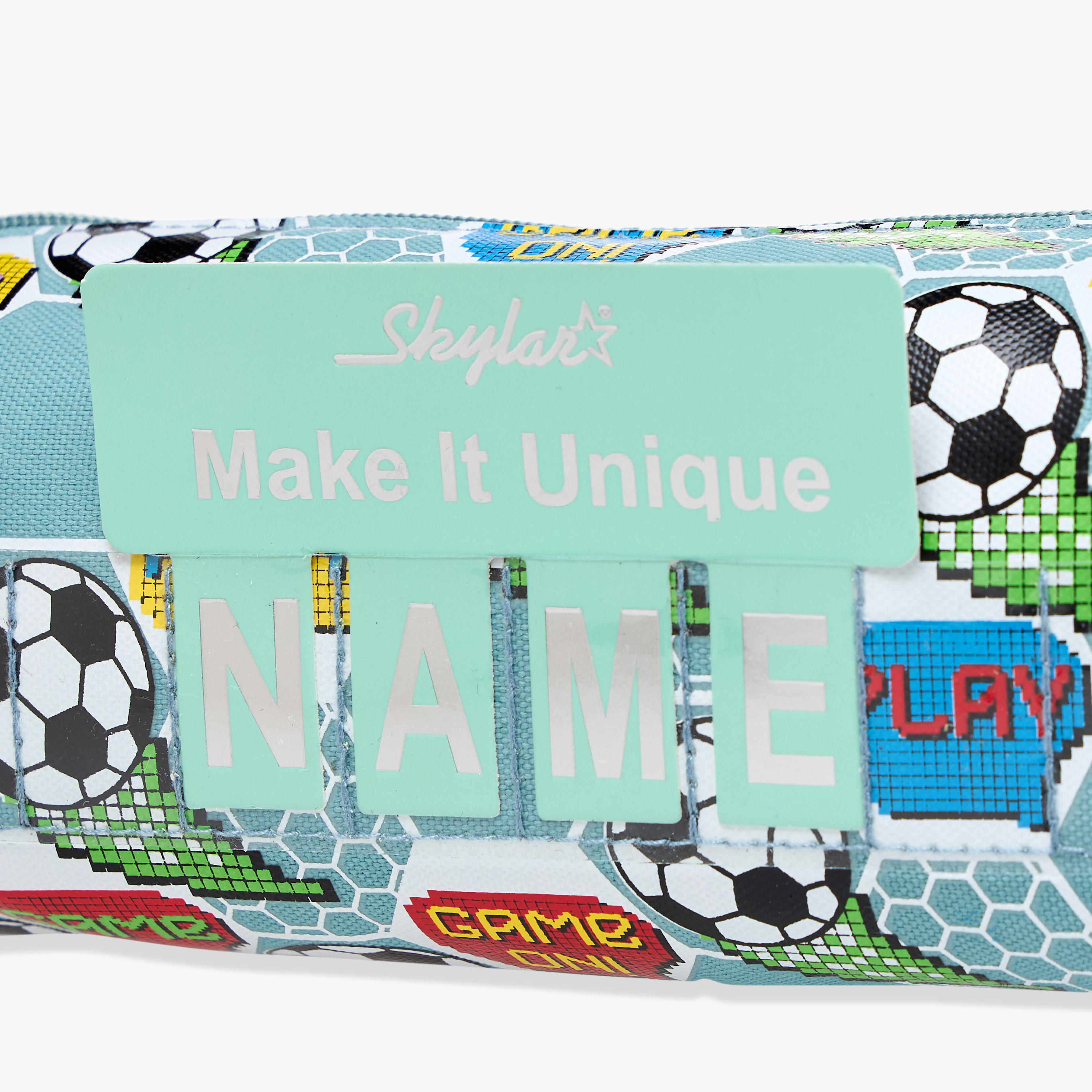 Skylar Football Print Pencil Case with Zip Closure-school-stationery-pencilcases-image-5