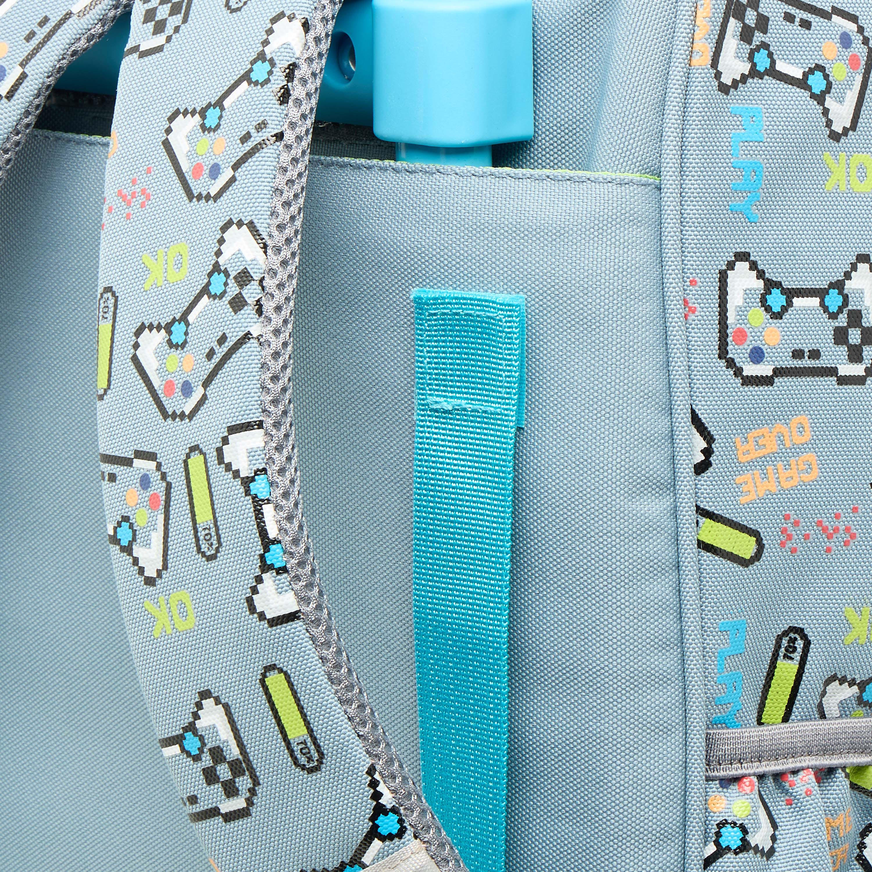 Skylar Gaming Print Trolley Backpack with Retractable Handle - 25x10x21 cms-school-bagsandbackpacks-trolleybags-image-10