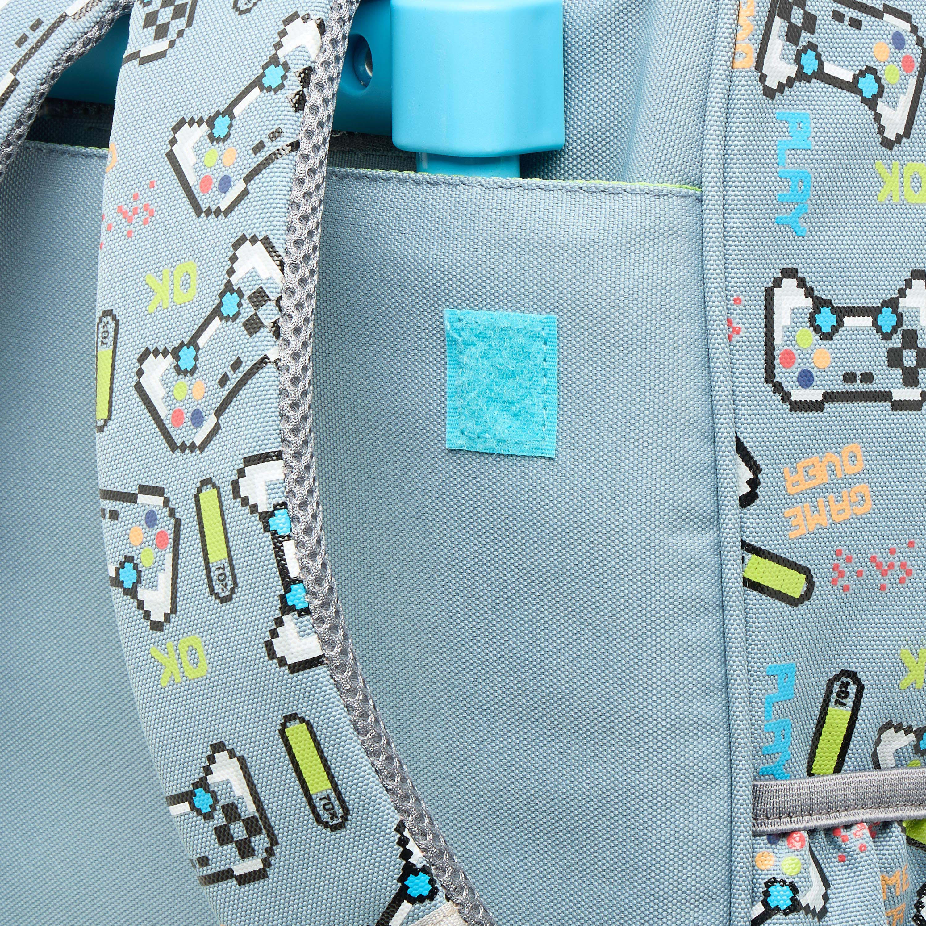 Skylar Gaming Print Trolley Backpack with Retractable Handle - 25x10x21 cms-school-bagsandbackpacks-trolleybags-image-11