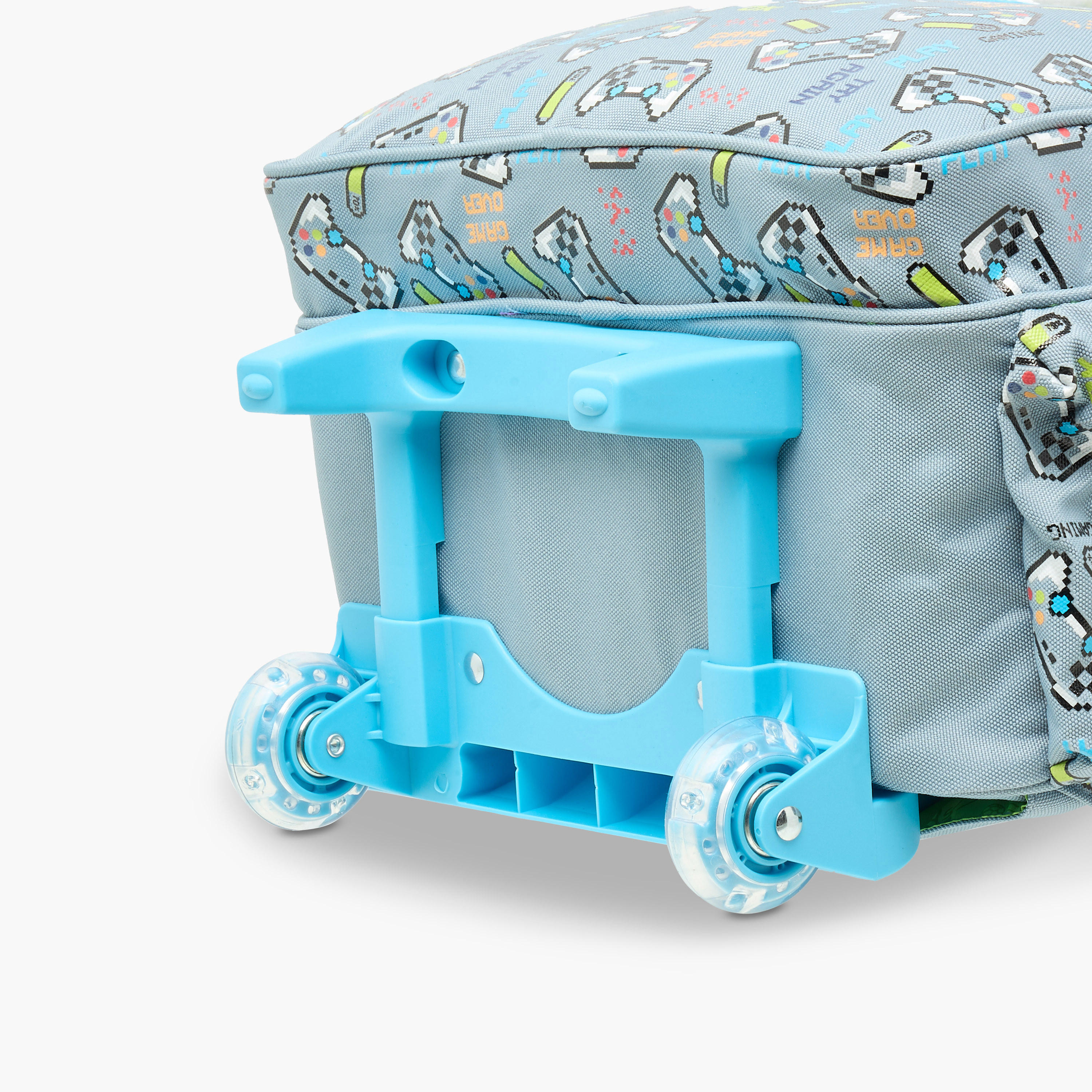 Skylar Gaming Print Trolley Backpack with Retractable Handle - 25x10x21 cms-school-bagsandbackpacks-trolleybags-image-12