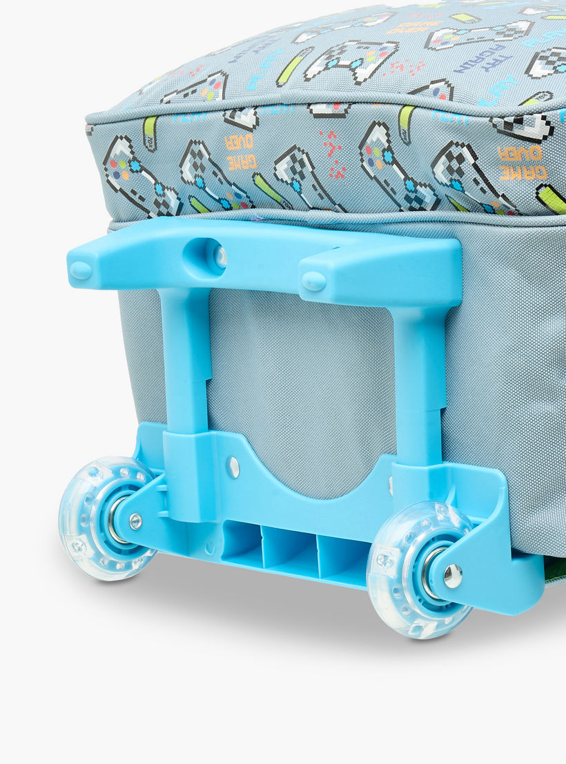 Skylar Gaming Print Trolley Backpack with Retractable Handle - 25x10x21 cms-school-bagsandbackpacks-trolleybags-image-12