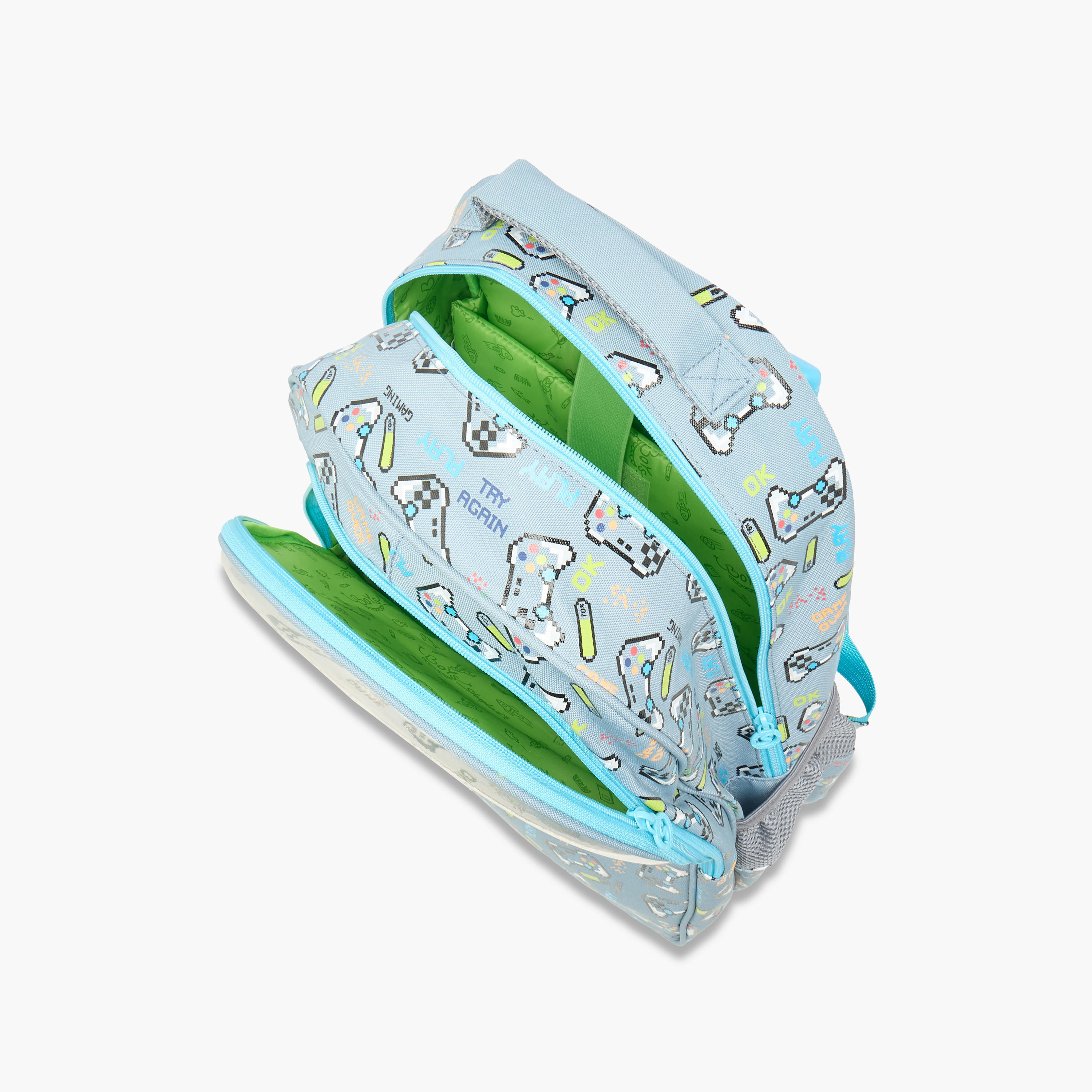 Skylar Gaming Print Trolley Backpack with Retractable Handle - 25x10x21 cms-school-bagsandbackpacks-trolleybags-image-14