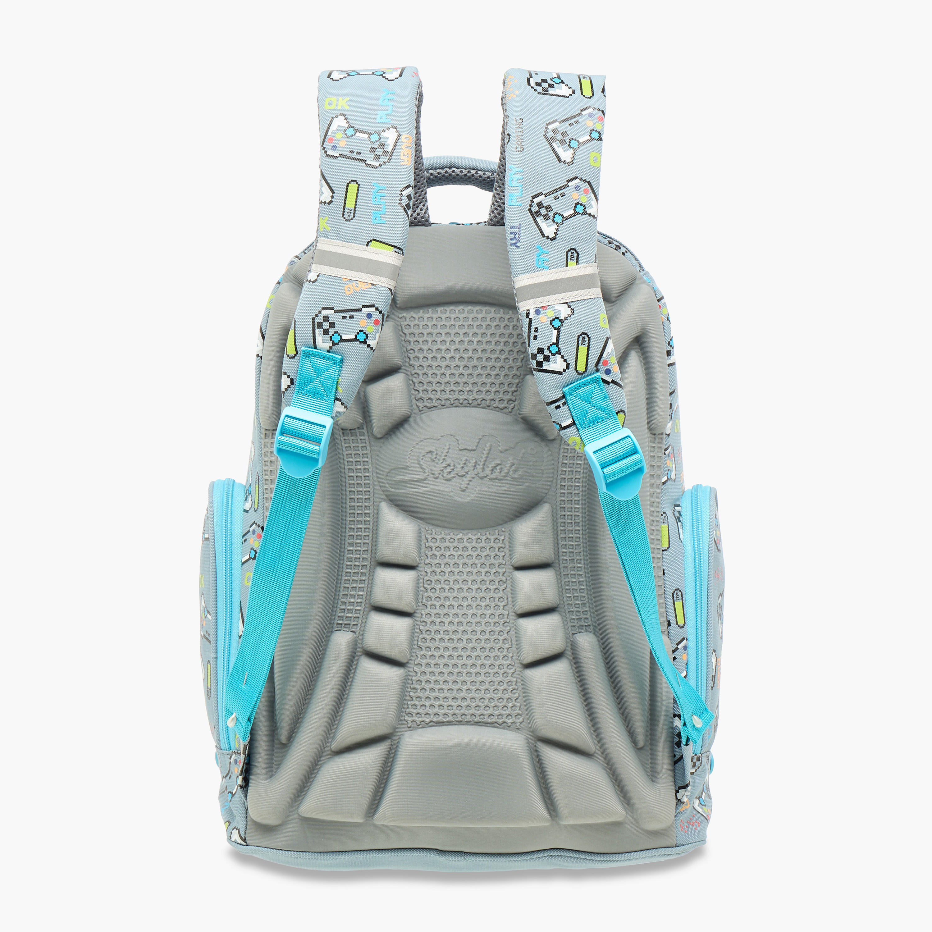 Skylar Gamer Print Backpack with Adjustable Straps and Zip Closure - 21x10x10 cms-school-bagsandbackpacks-backpacks-image-4