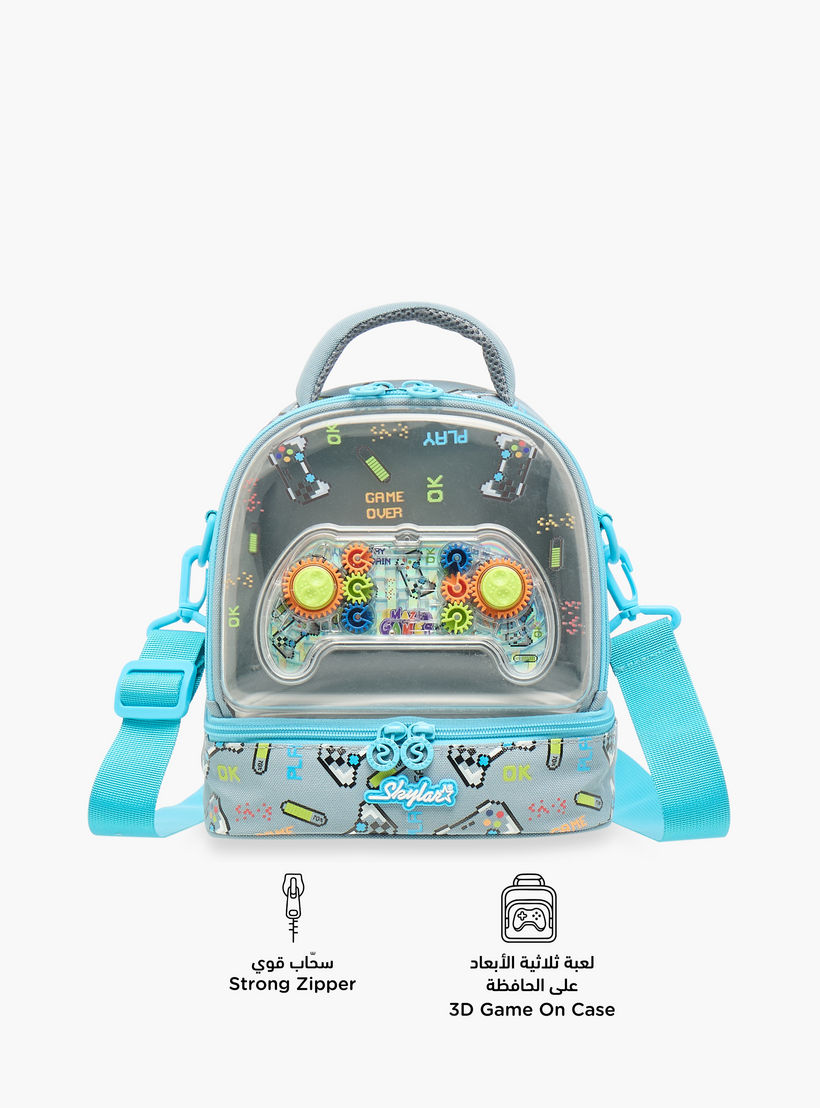 Skylar Gamer Print Lunch Bag with Zip Closure-school-lunchessentials-lunchbags-image-4