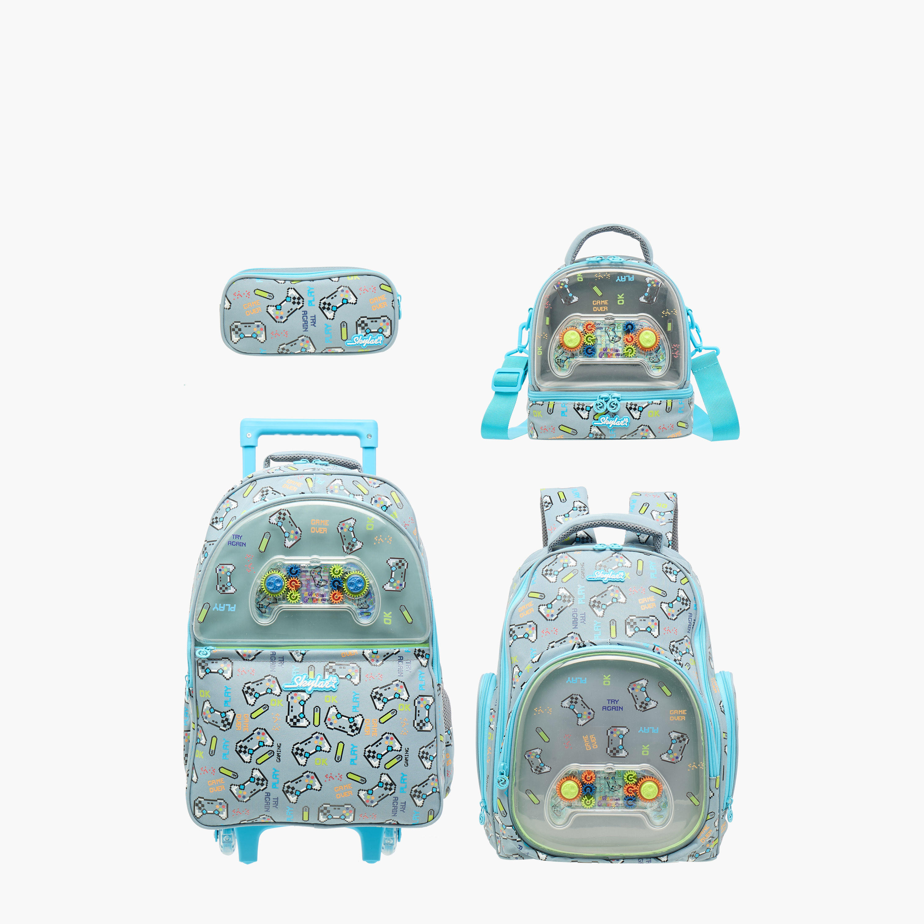 Skylar Gamer Print Lunch Bag with Zip Closure-school-lunchessentials-lunchbags-image-9