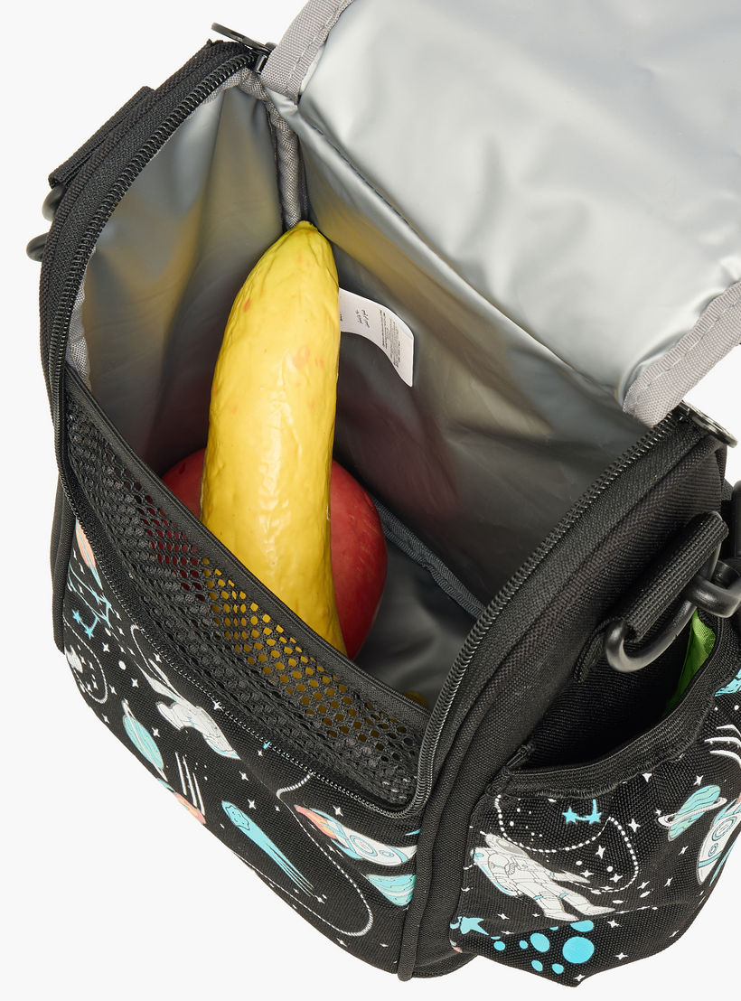 Skylar Astronaut Print Insulated Lunch Bag with Zip Closure-school-lunchessentials-lunchbags-image-7