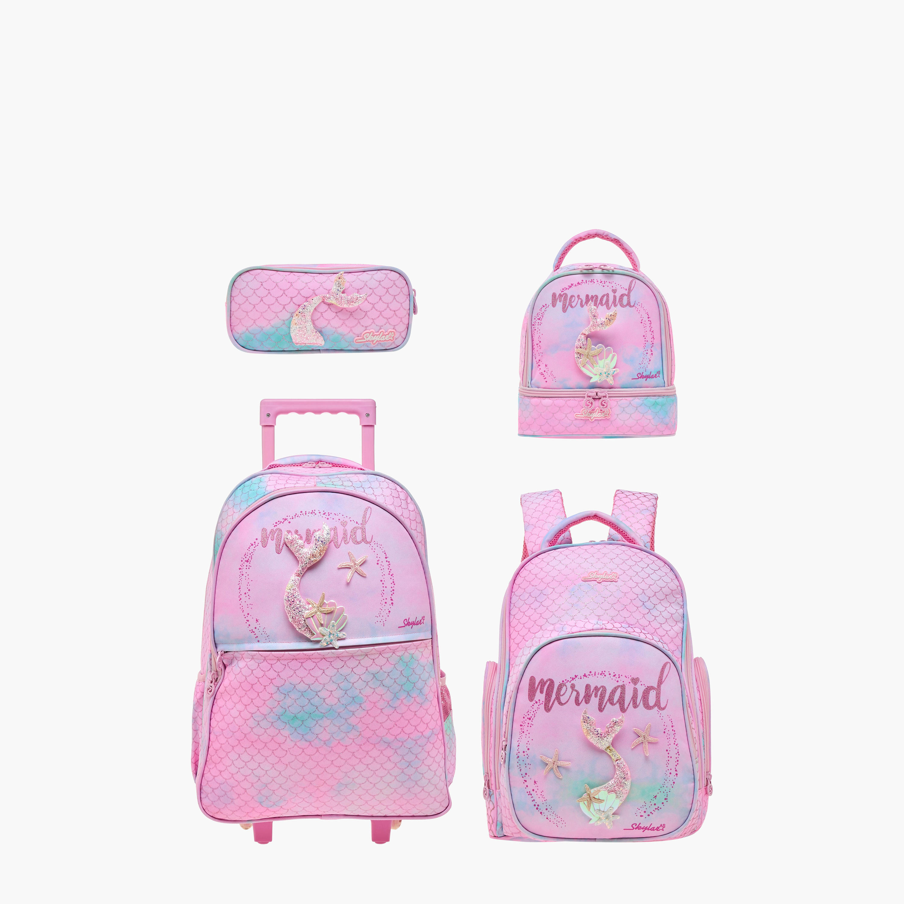 مقلمة بسحاب إغلاق وطبعات حورية البحر من سكايلر-school-stationery-pencilcases-image-7