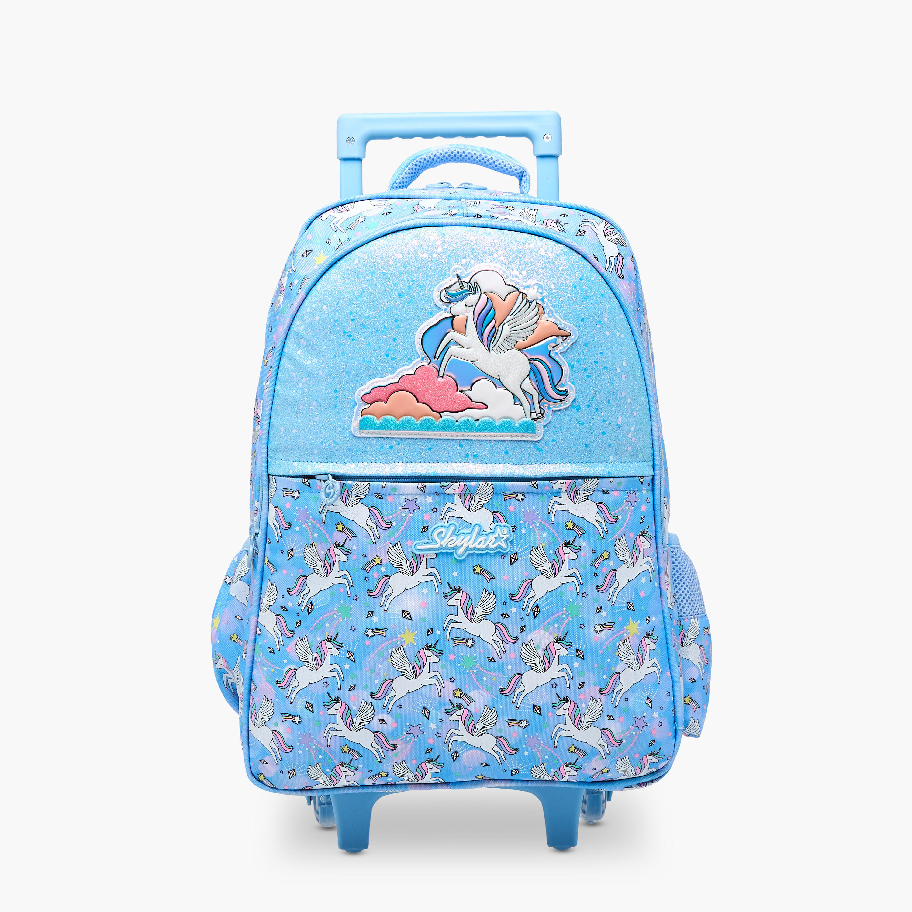 Skylar Unicorn Trolley Bag for Girls 5-8 Years with Padded Shoulder Straps -school-bagsandbackpacks-trolleybags-image-1